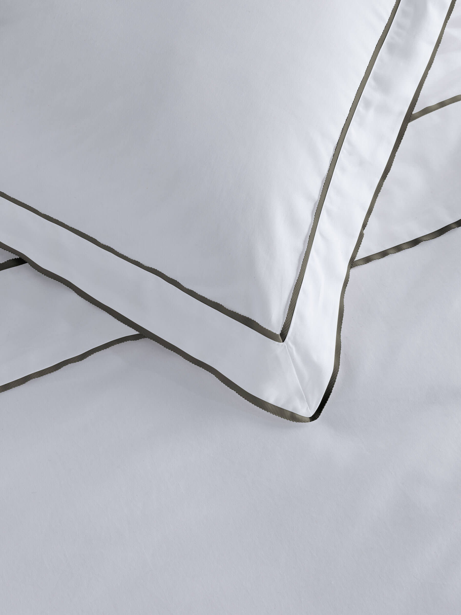 Grosgrain Olive Egyptian Cotton Tailored Pillowcases