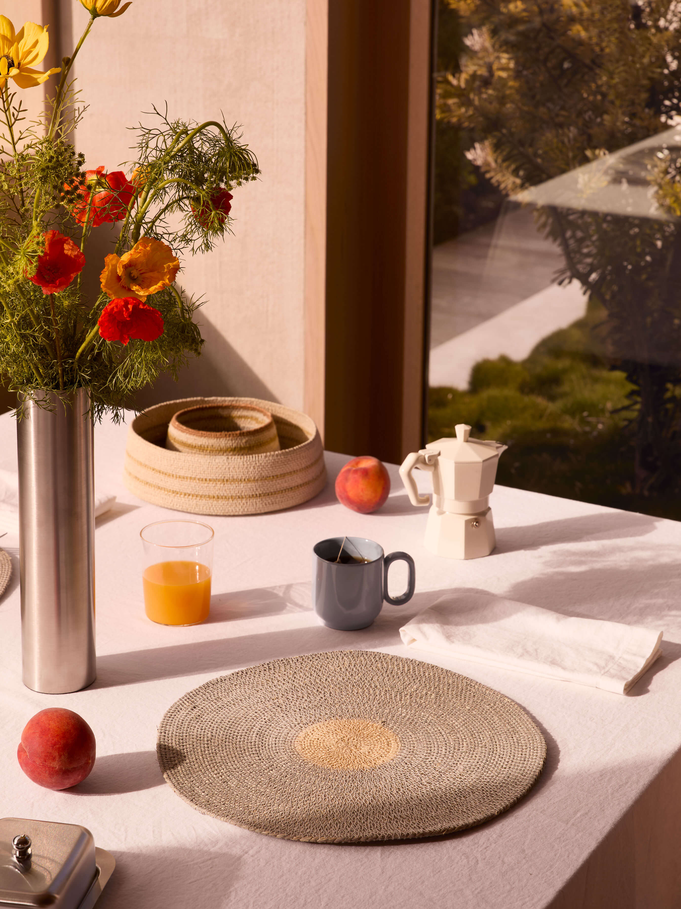 Sabine Sky Woven Placemat Set