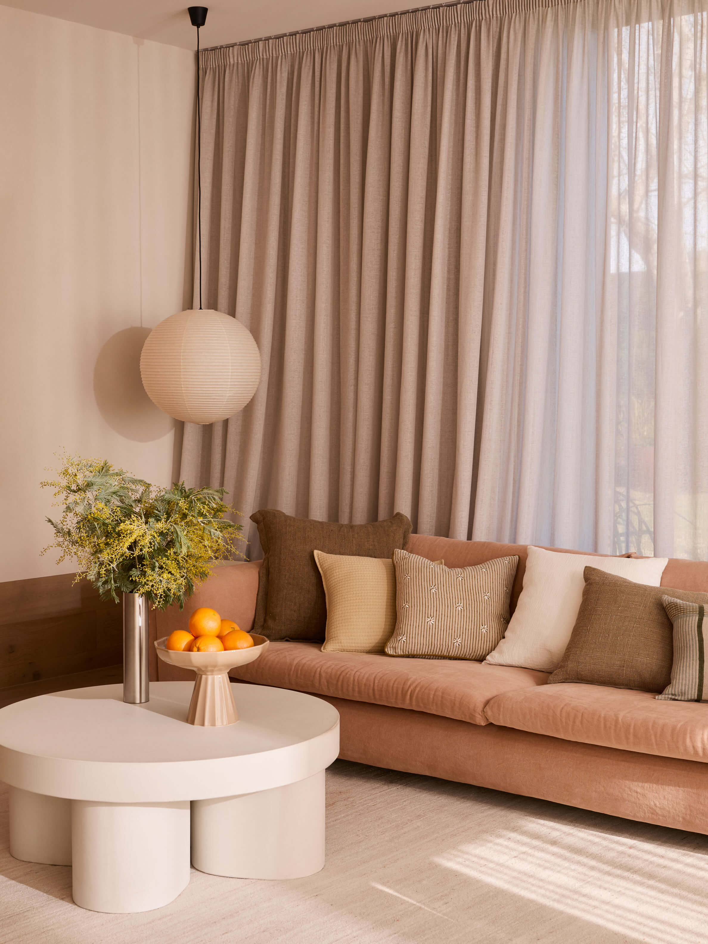 Ava Chalk Pure Linen Cushion