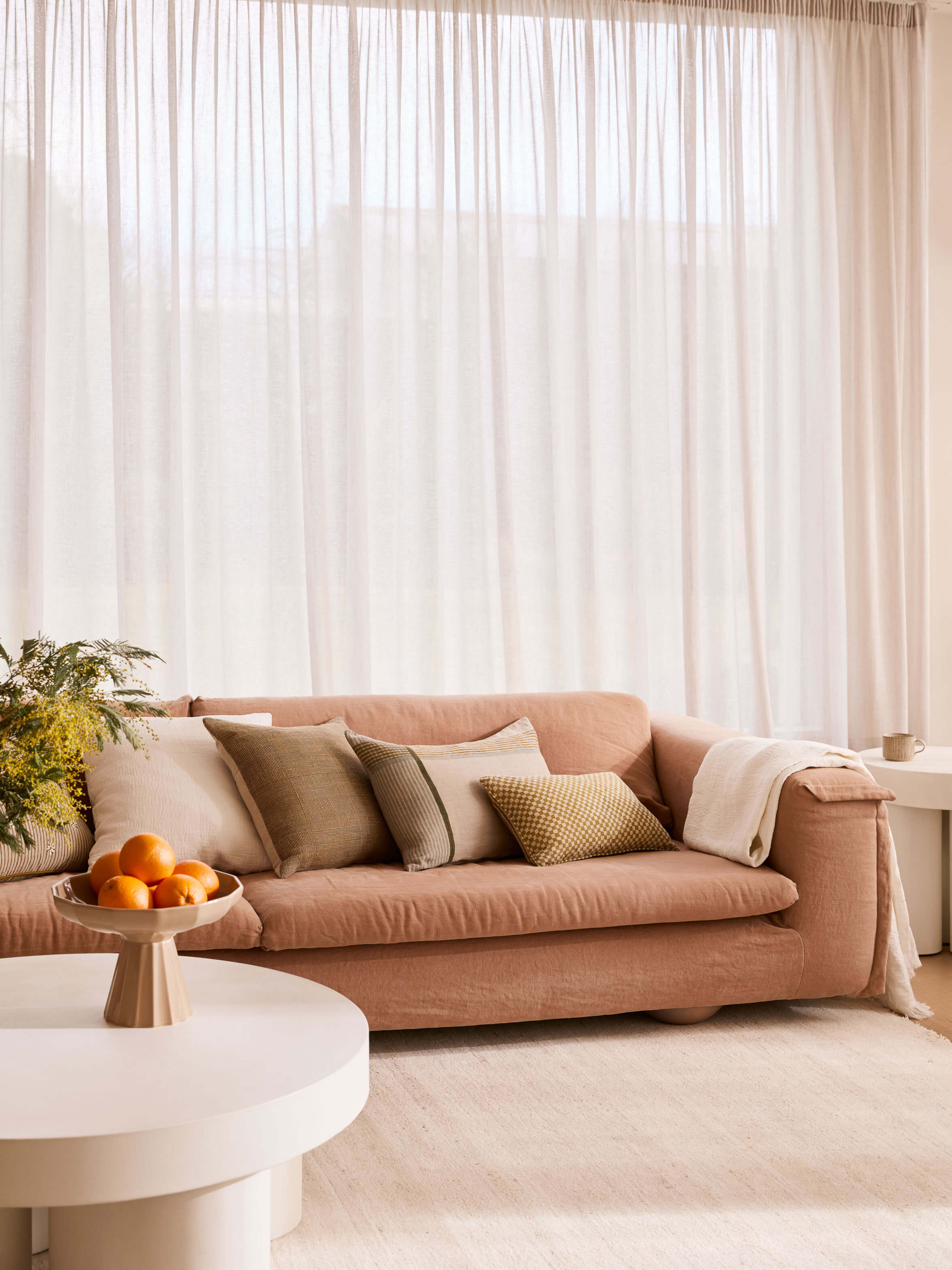 Ava Chalk Pure Linen Cushion