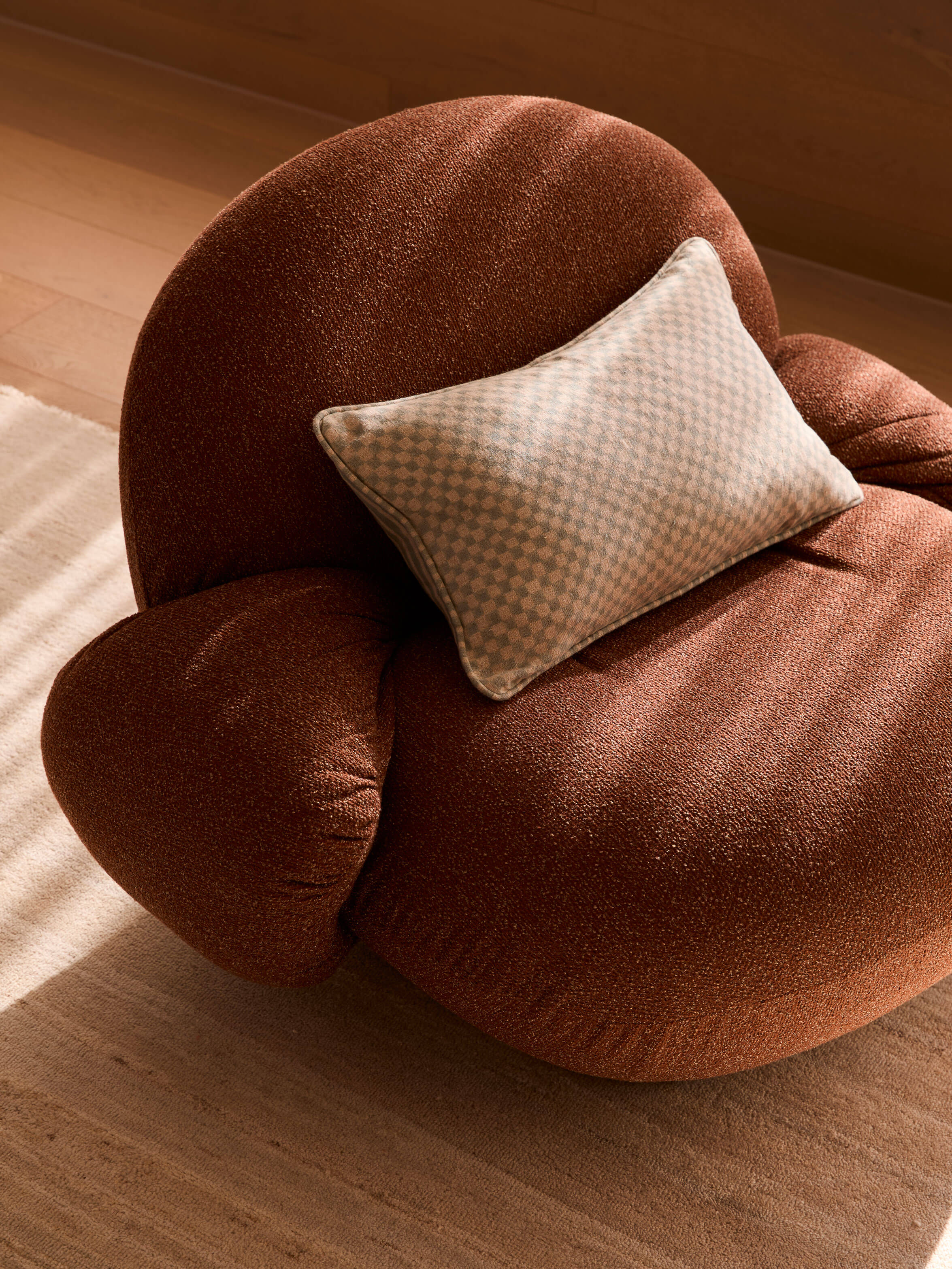 Gia Sky Reversible Linen Cushion