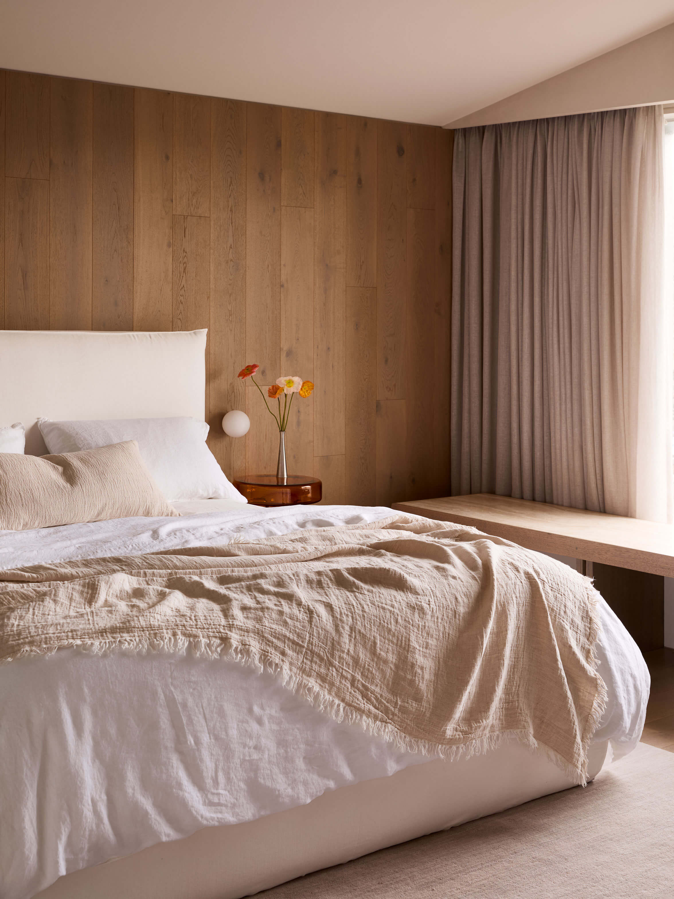 Ava Nougat Pure Linen Lumbar Cushion