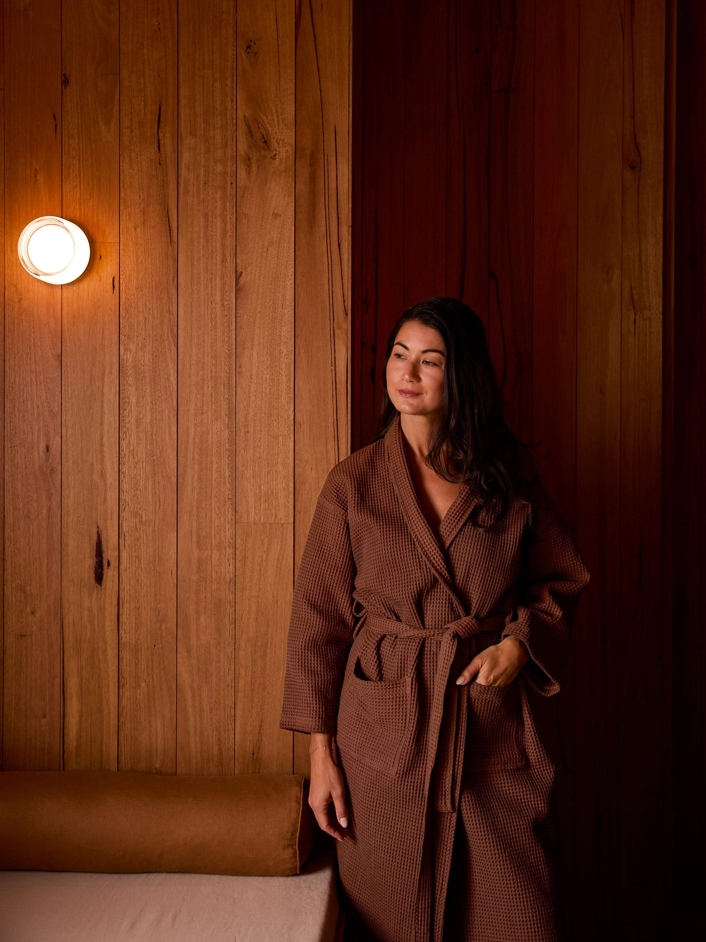 Spa Terracotta Waffle Bathrobe