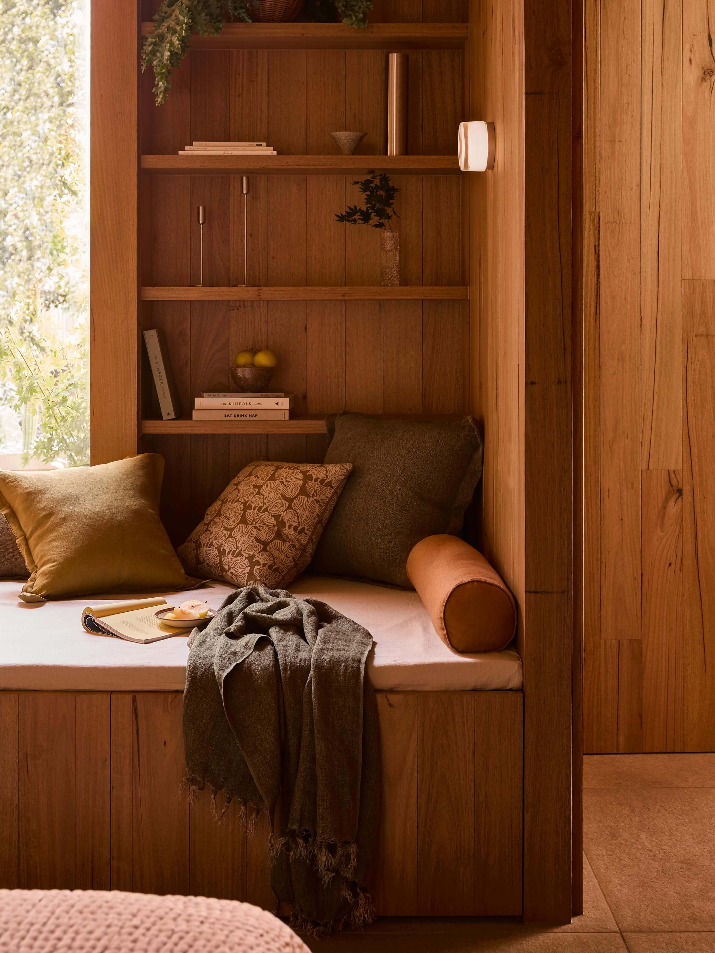 Burton Khaki Heavy Linen Throw