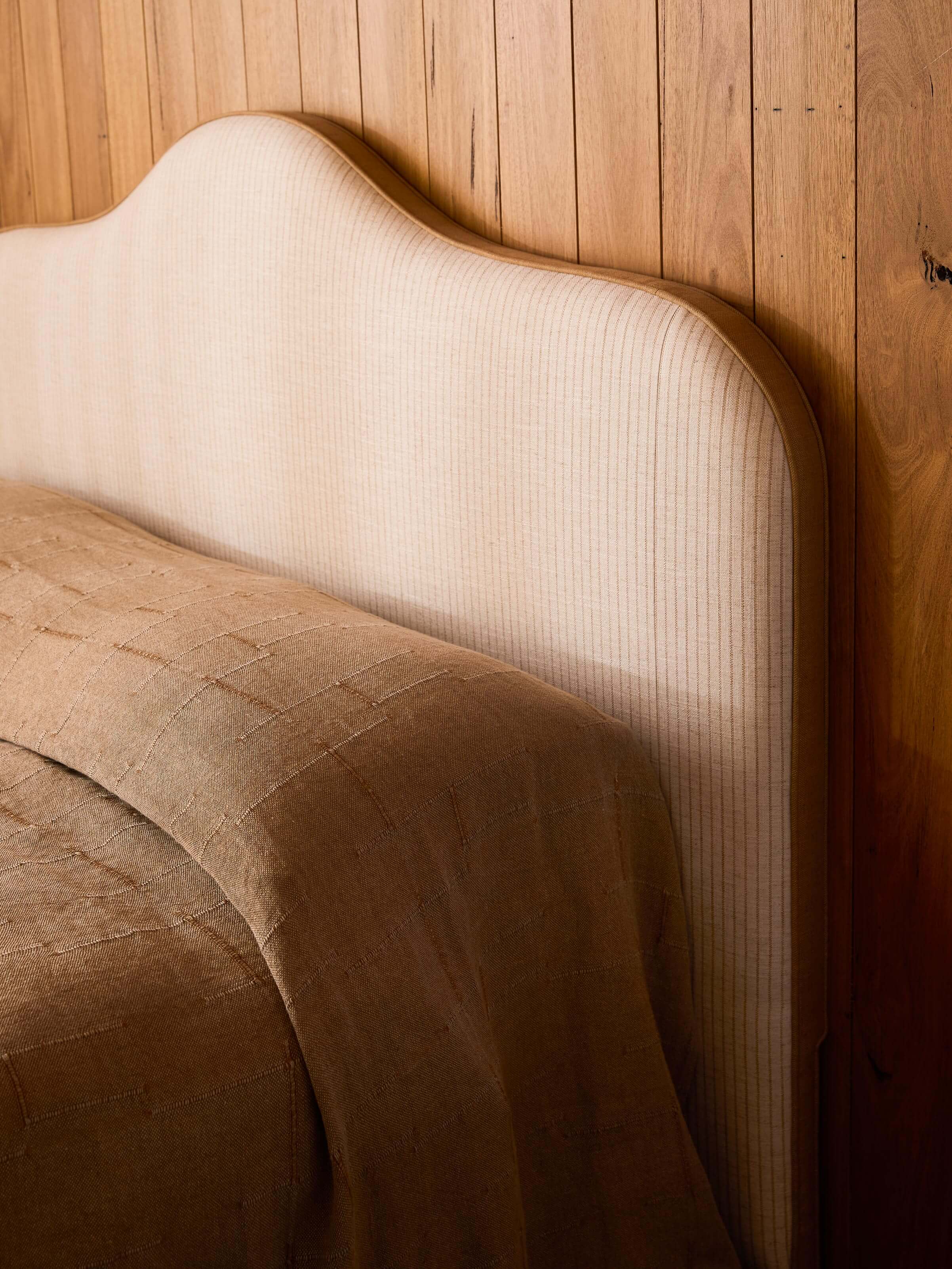 Palermo Caramel French Linen Bedcover