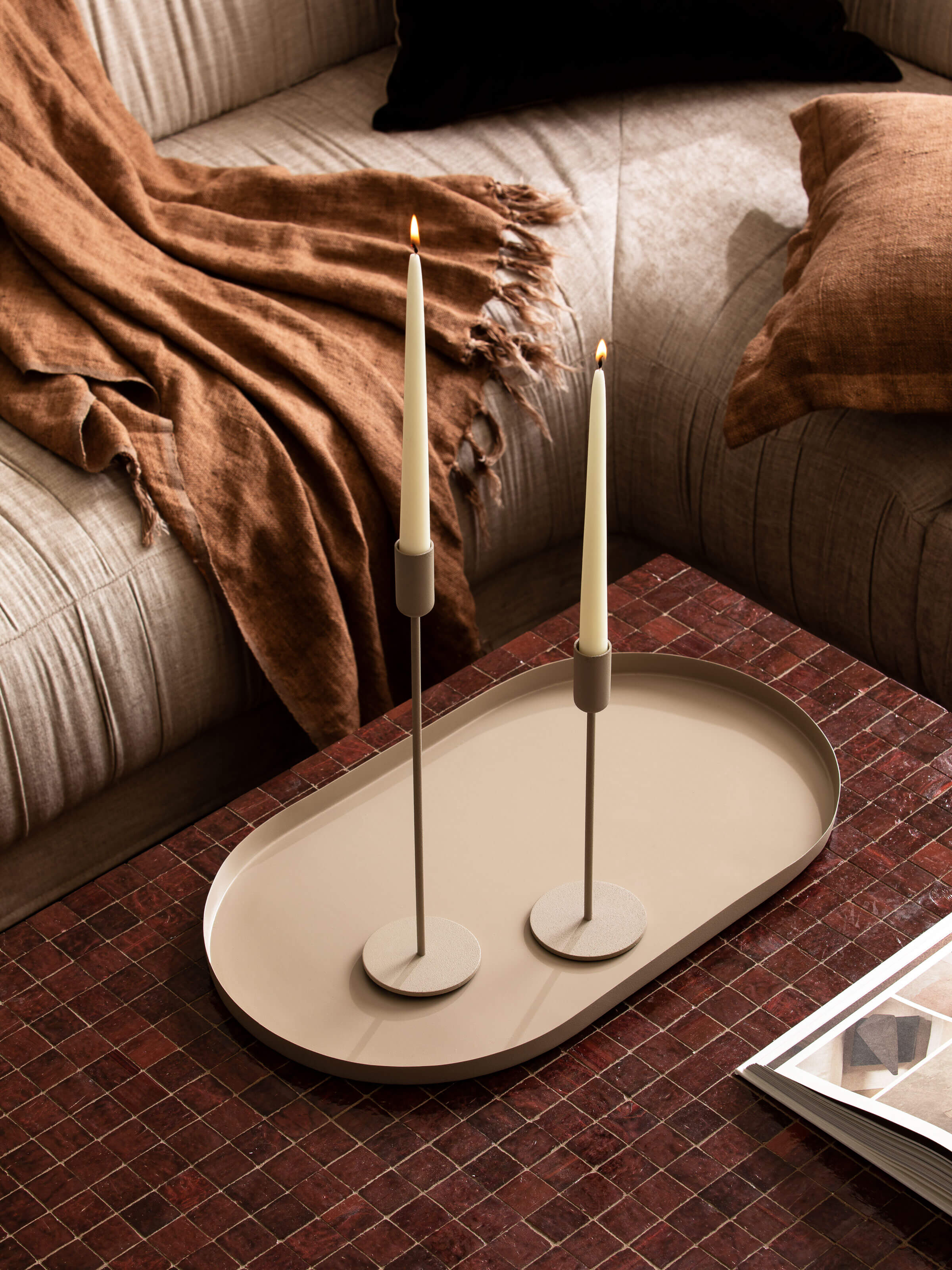 Mona Latte Candle Holder Set