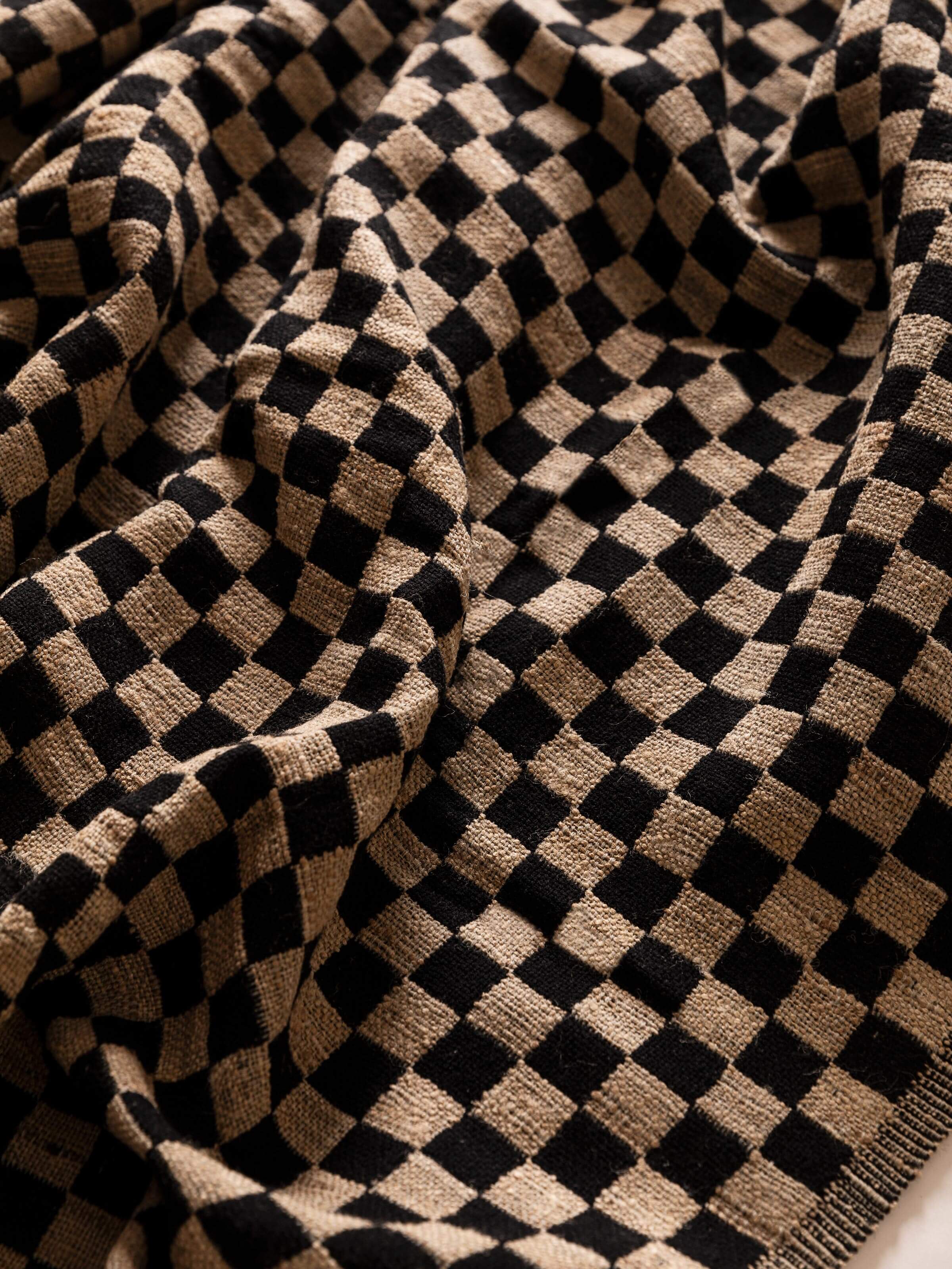 Matteo Black Wool & Silk Throw