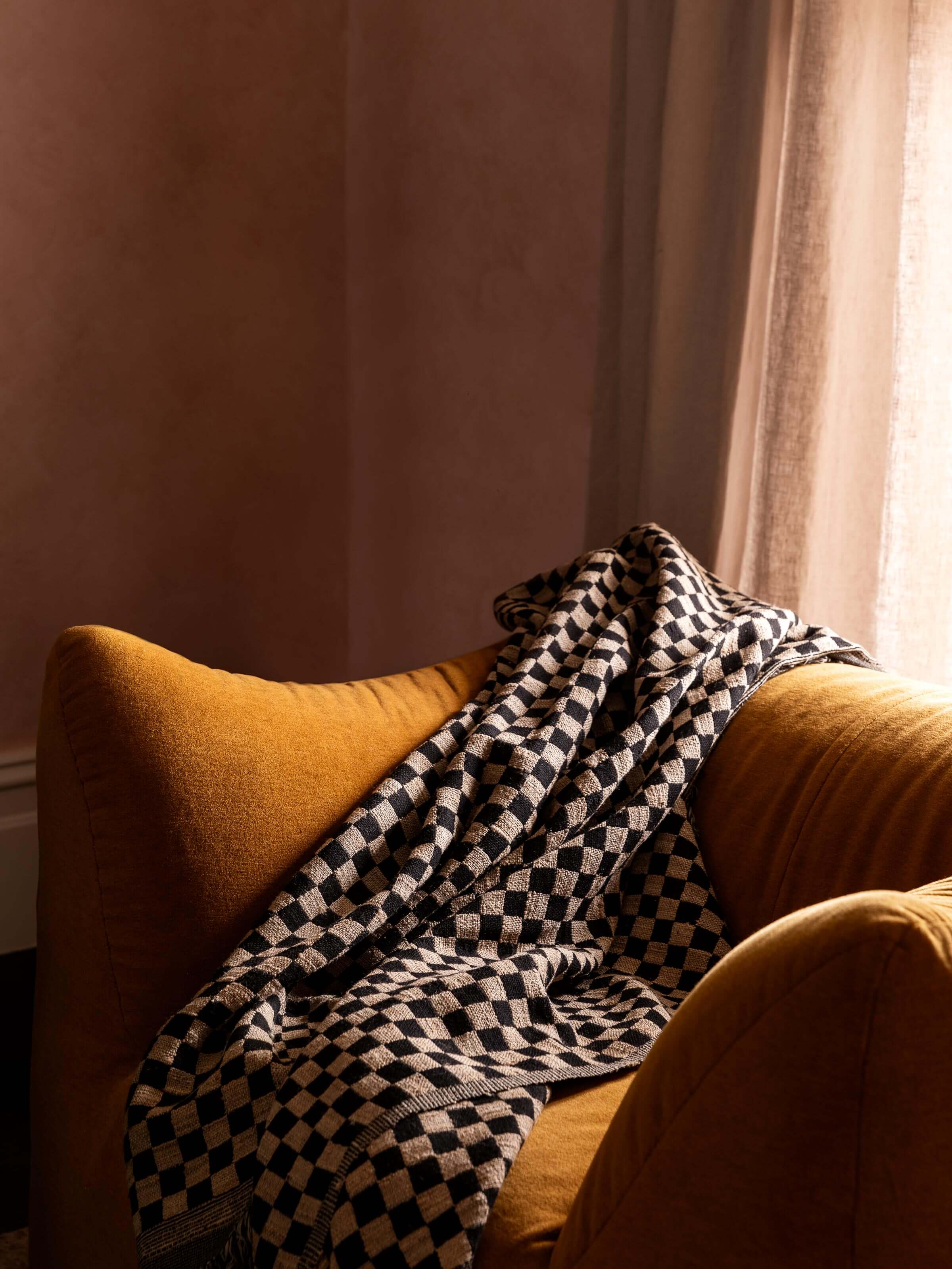 Matteo Black Wool & Silk Throw