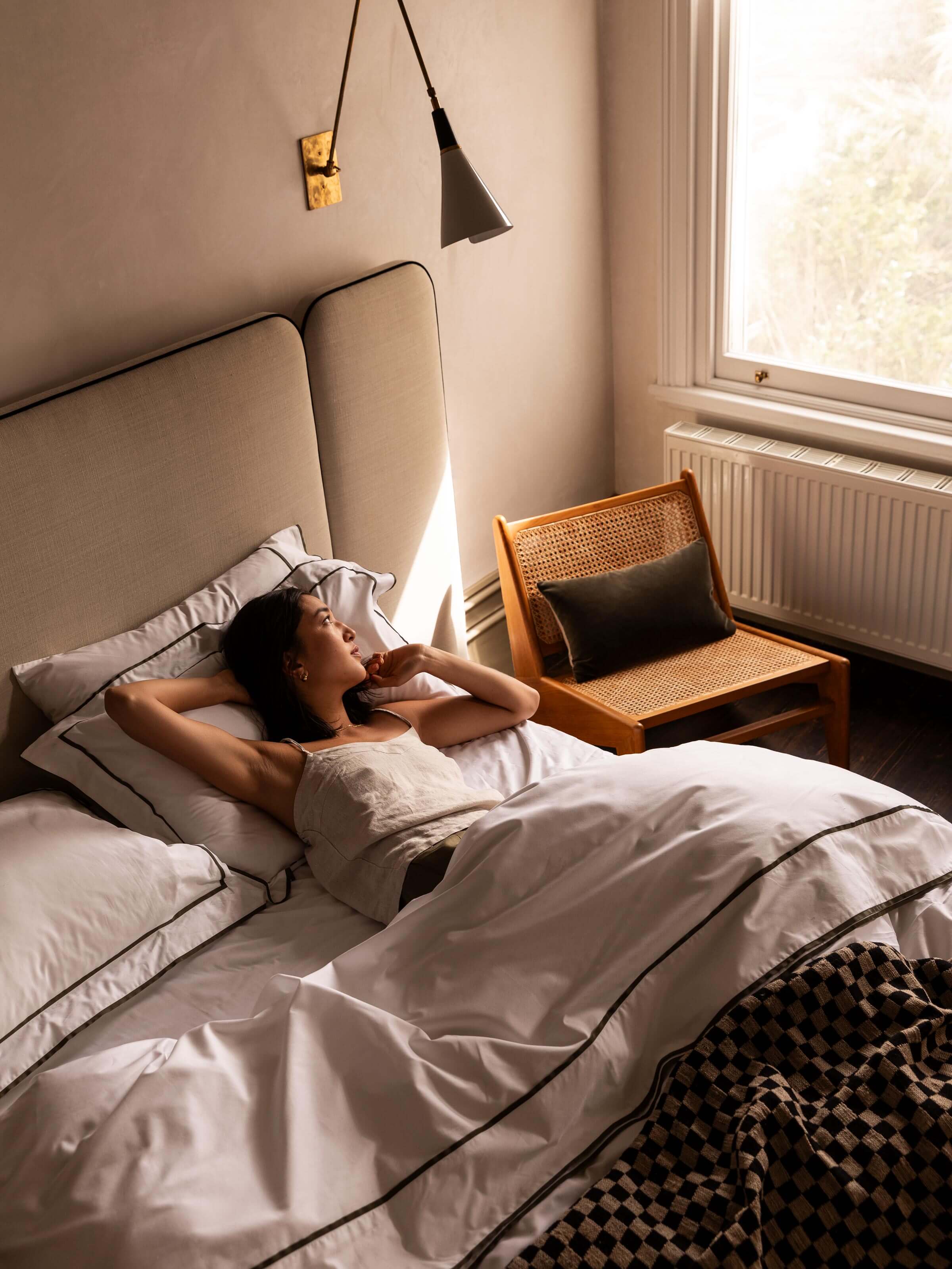 Grosgrain Olive Egyptian Cotton Tailored Pillowcases