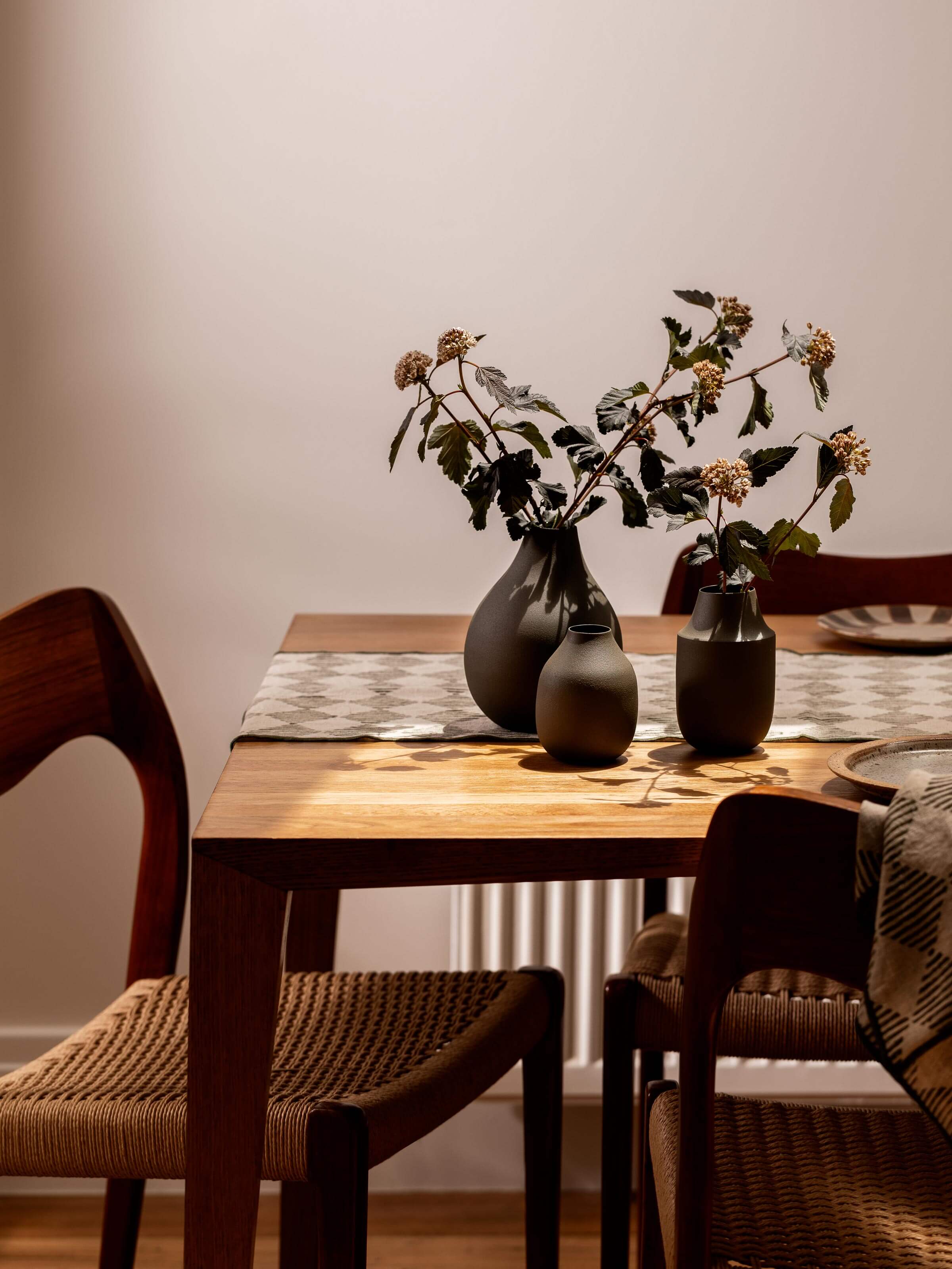 Mona Olive Trio of Vases