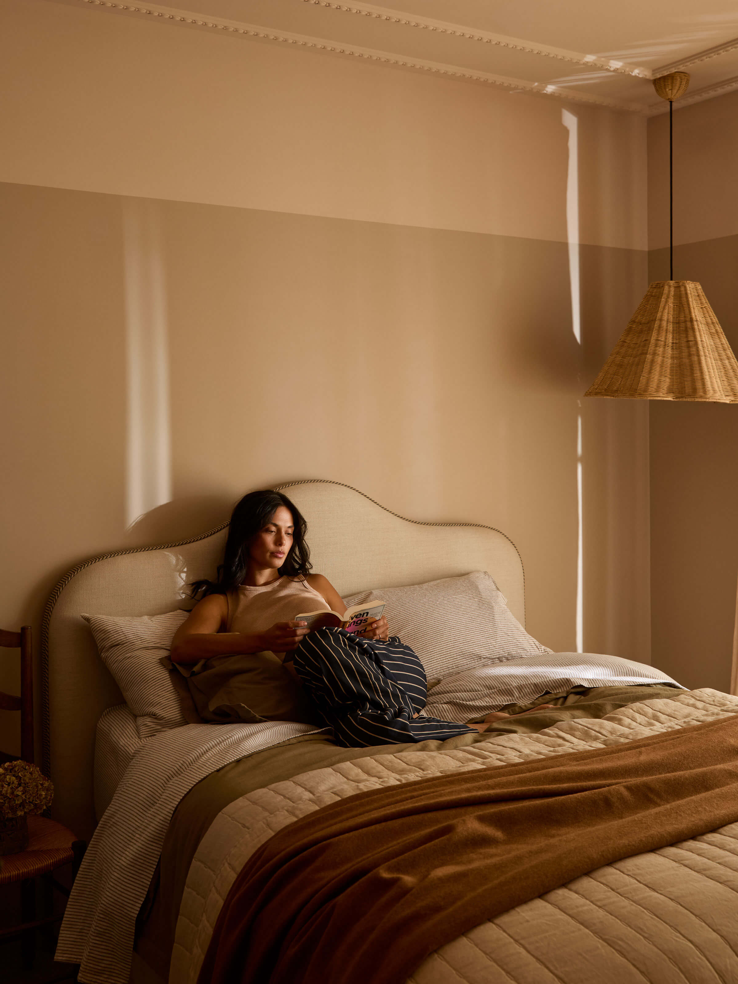 Camille Caramel/Latte Australian Wool Throw