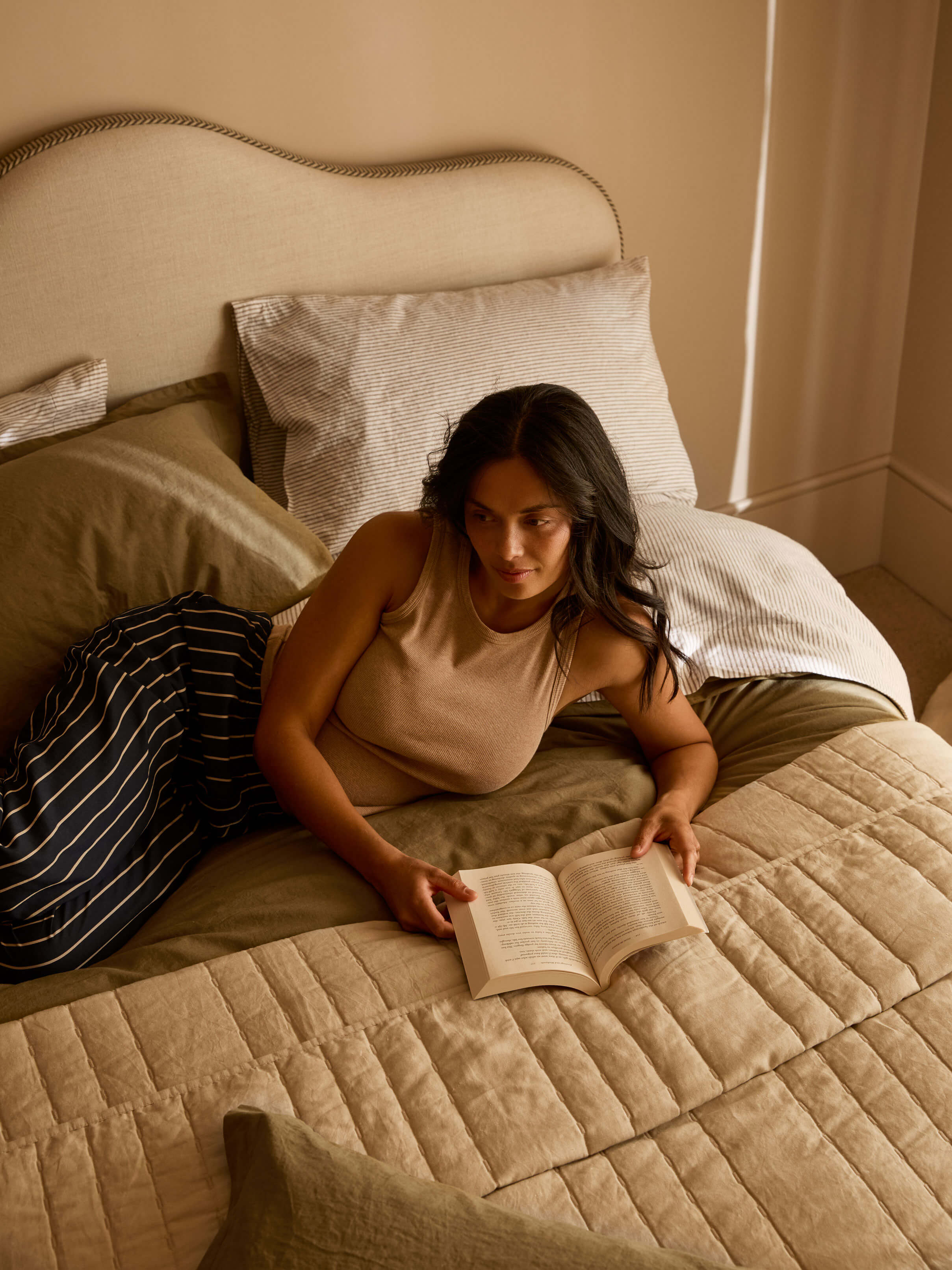 Avenue Khaki Linen & Cotton Pillowcases