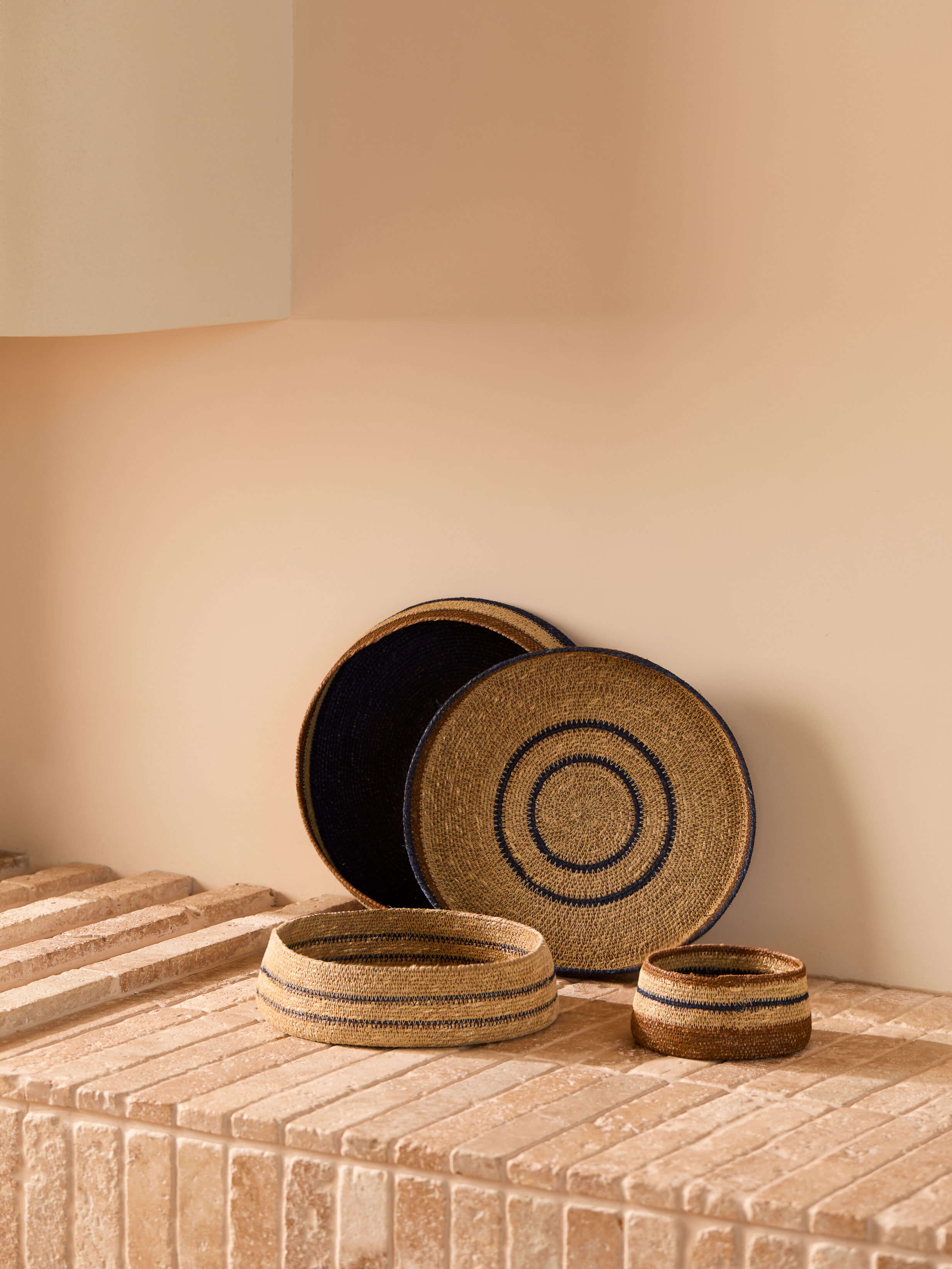 Sabine Indigo Woven Basket Trio