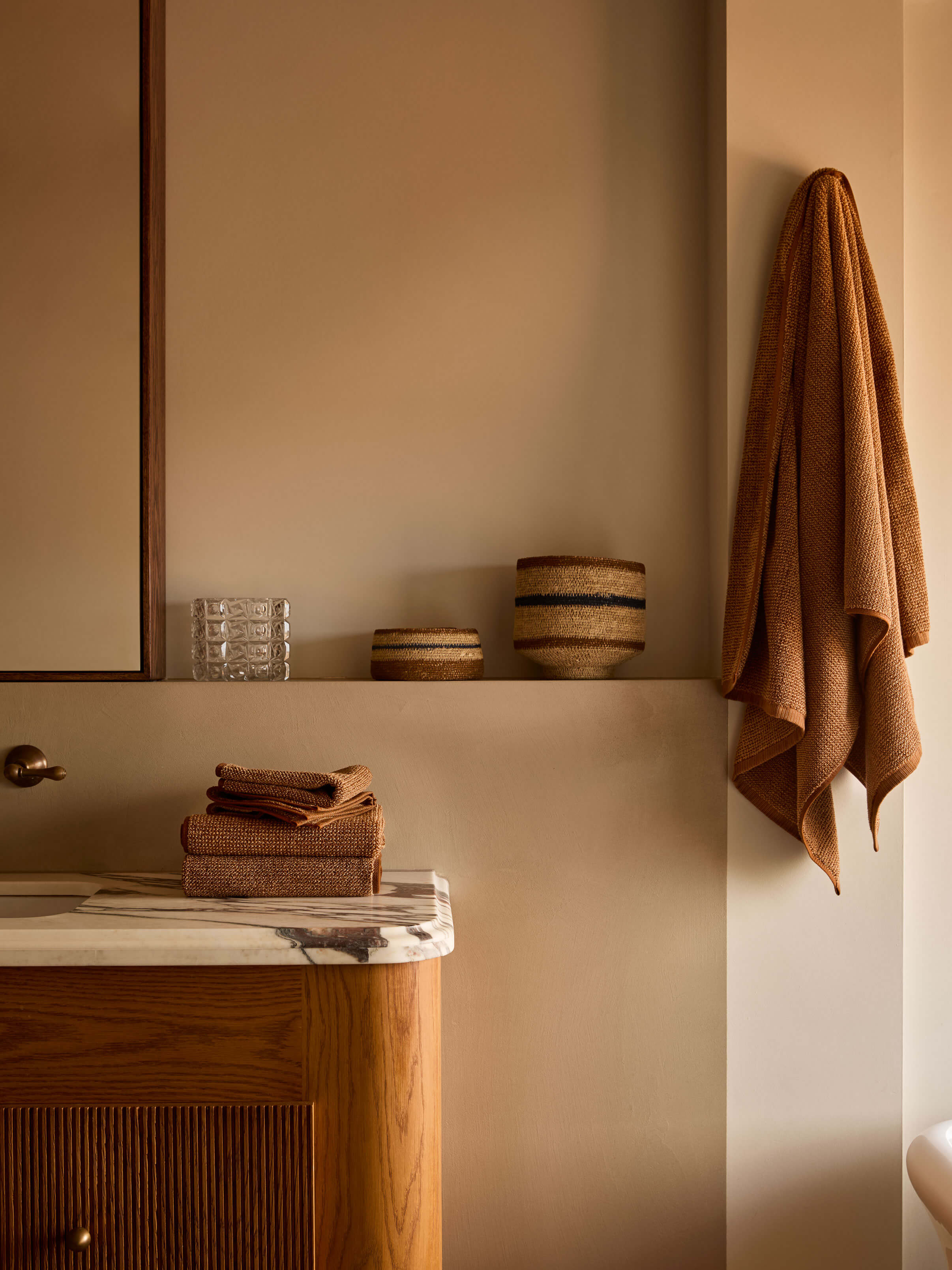 Tweed Brulee Towels