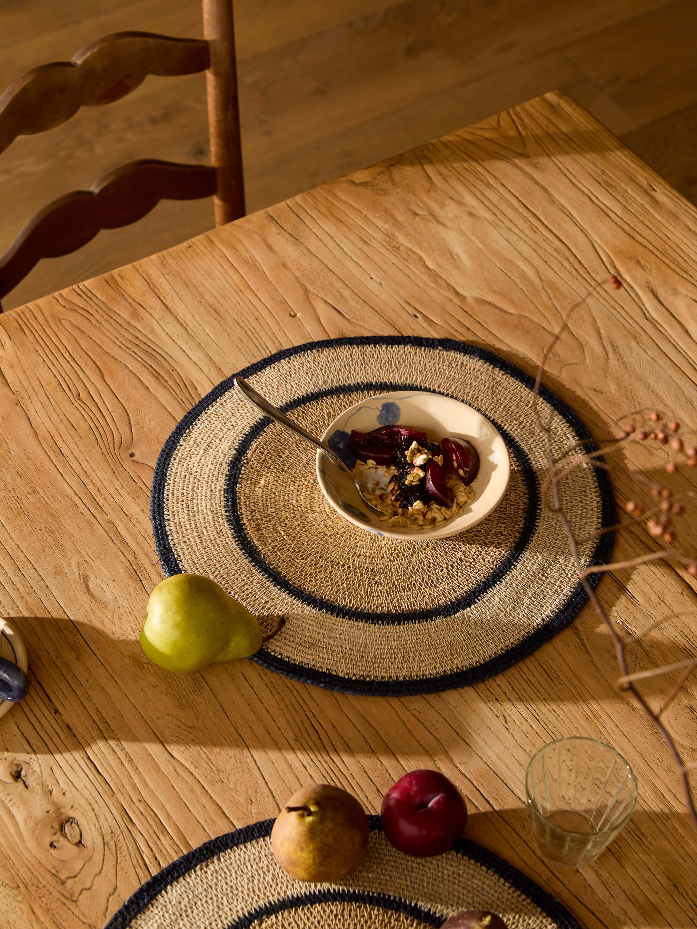 Sabine Indigo Woven Placemat Set
