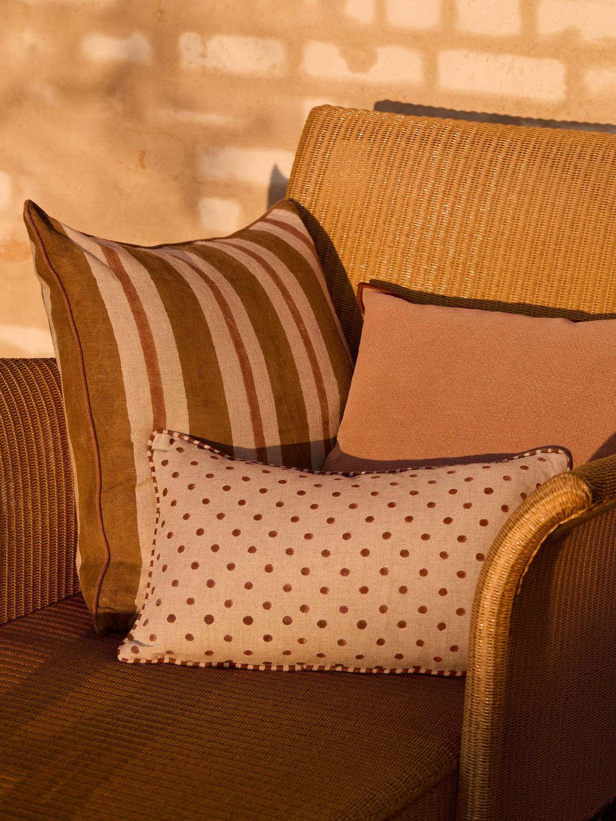 Romy Clay Linen & Cotton Cushion