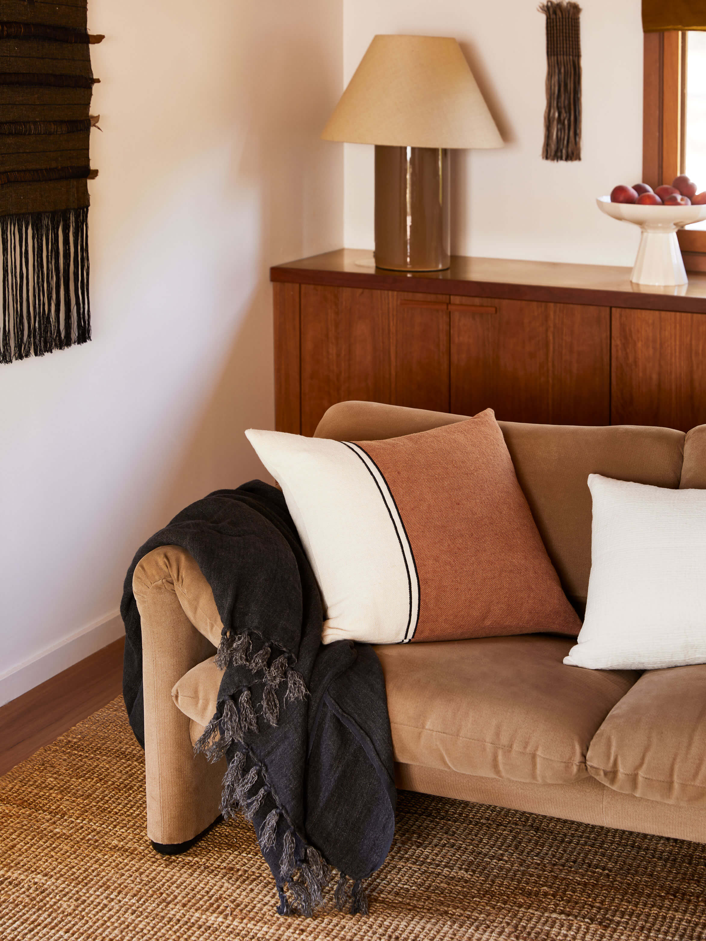 Ava Chalk Pure Linen Rectangle Cushion