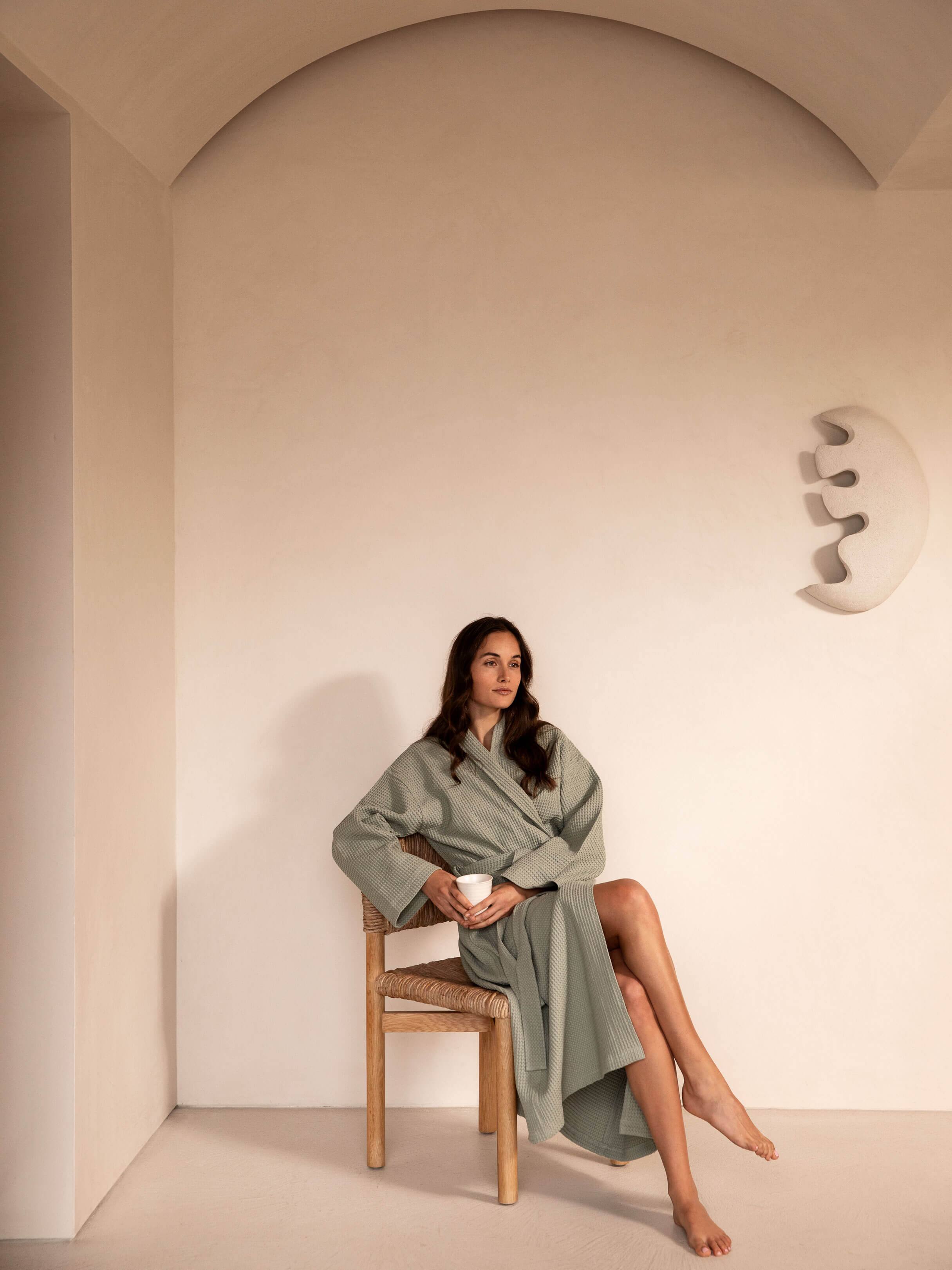 Spa Sage Waffle Bathrobe