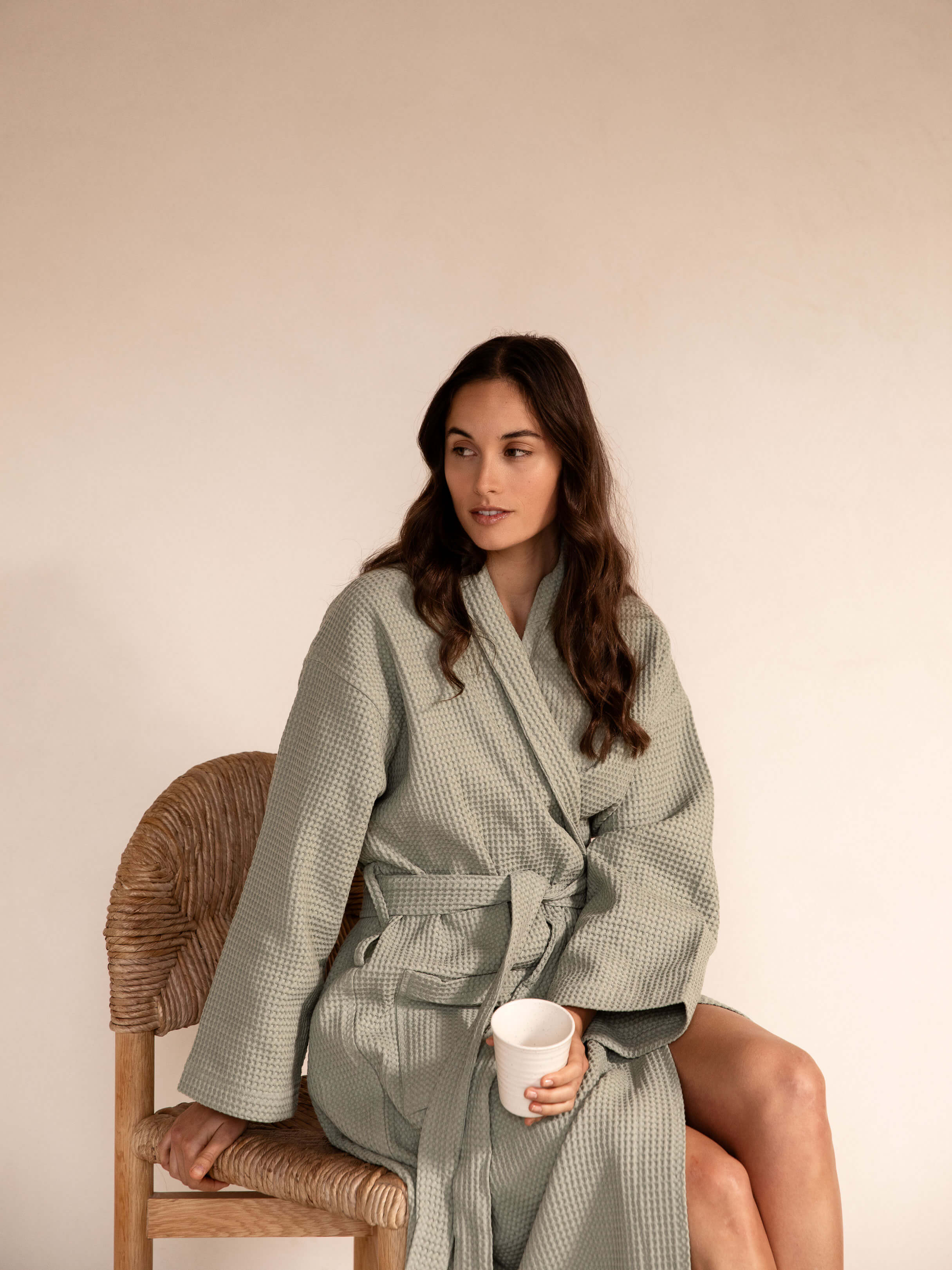 Spa Sage Waffle Bathrobe