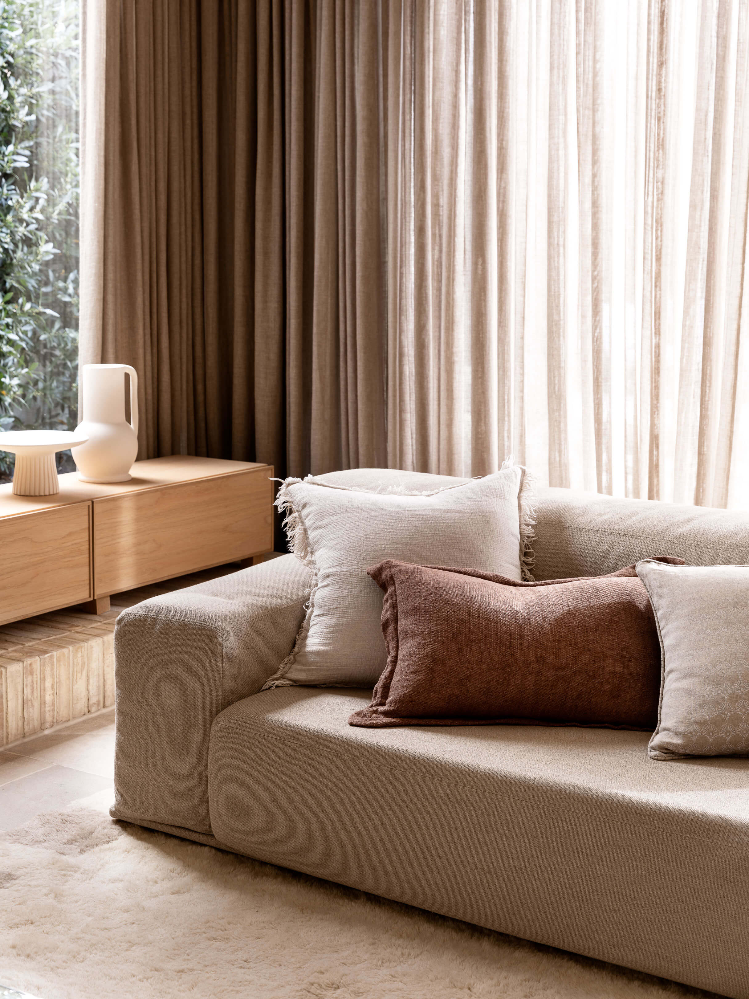 Burton Cafe Tailored Heavy Linen Rectangle Cushion