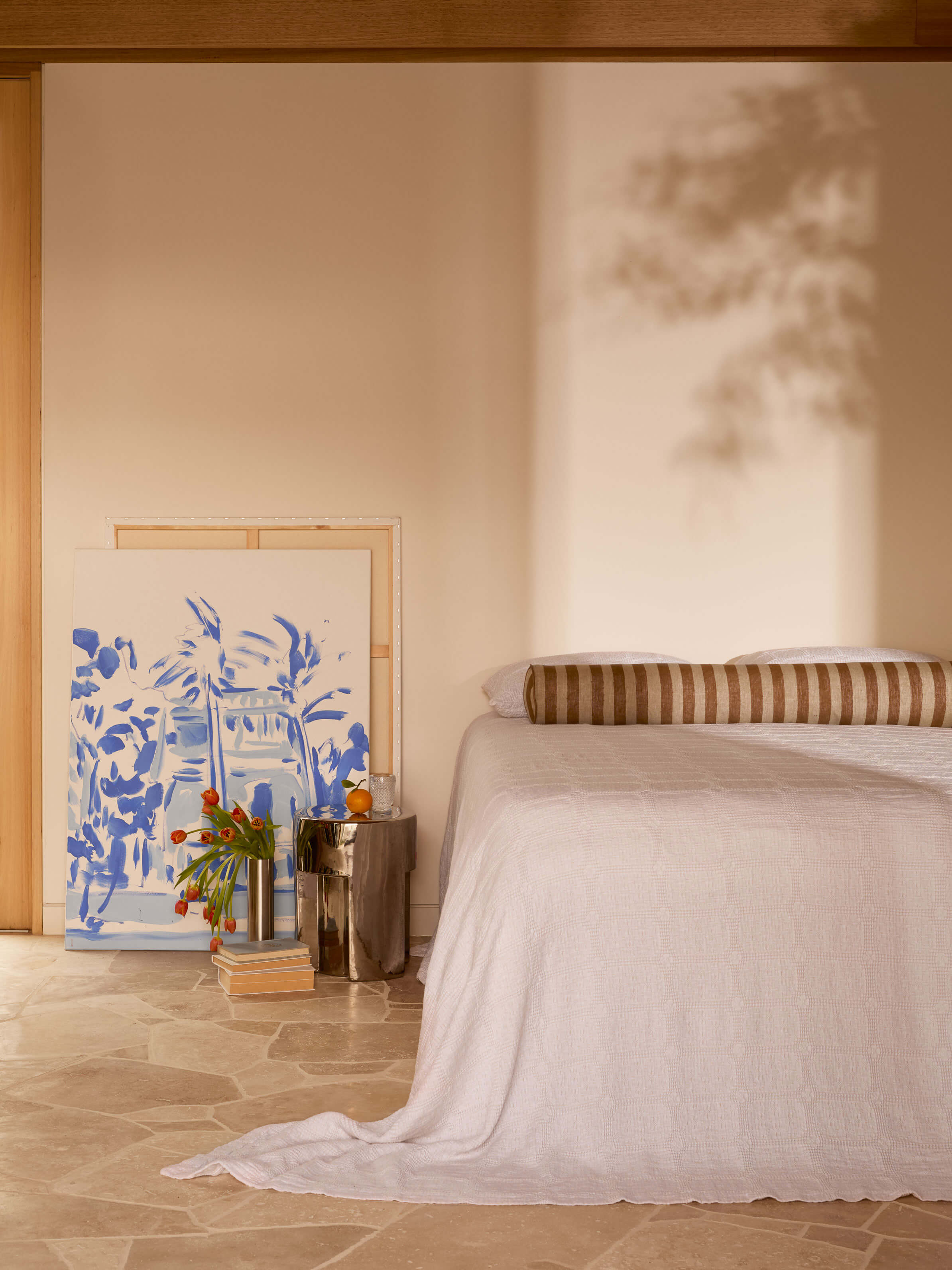 Pip Bronze Grand Linen Bolster Cushion