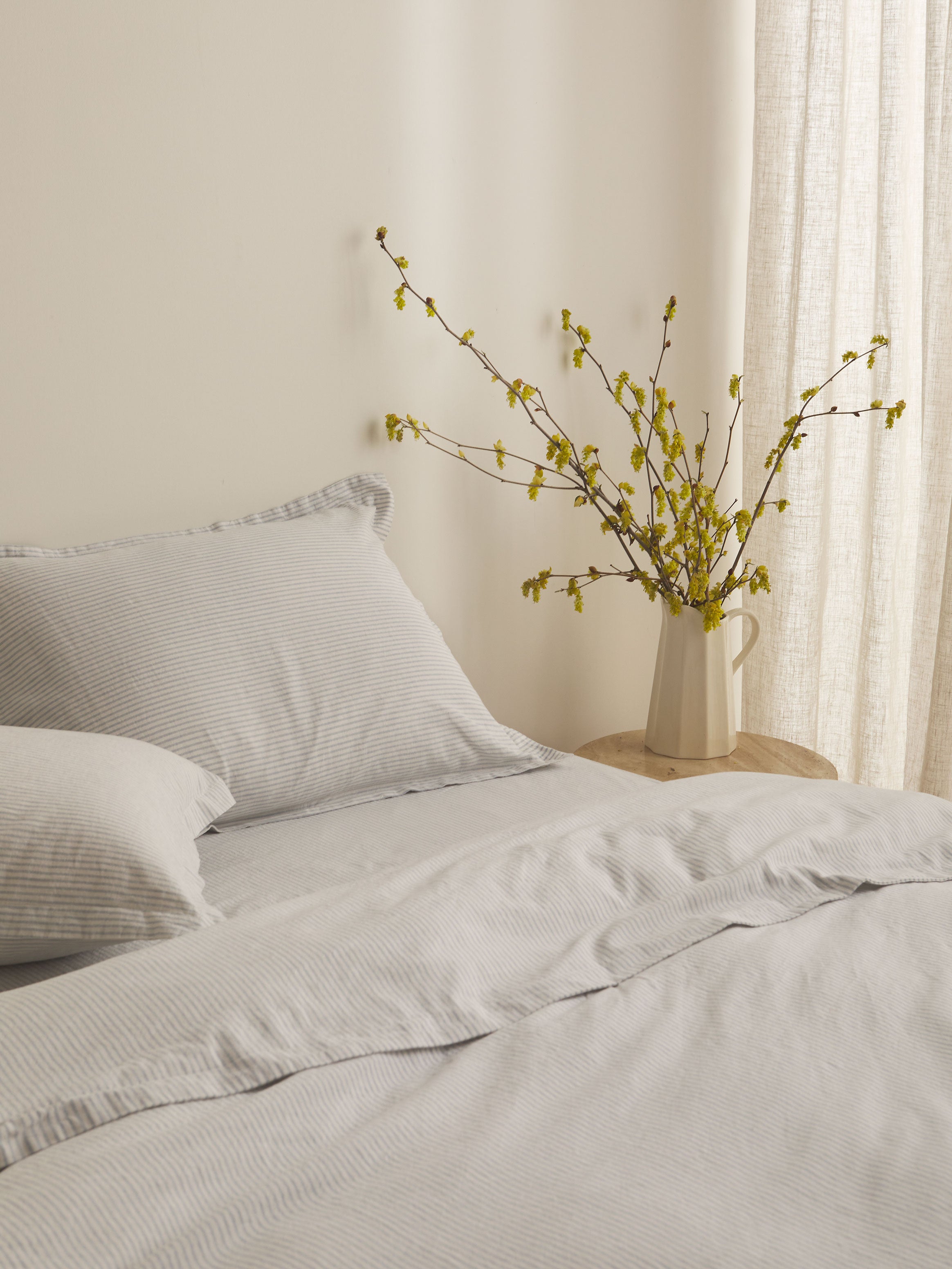 Celeste Sky Linen & Cotton Duvet Cover Set
