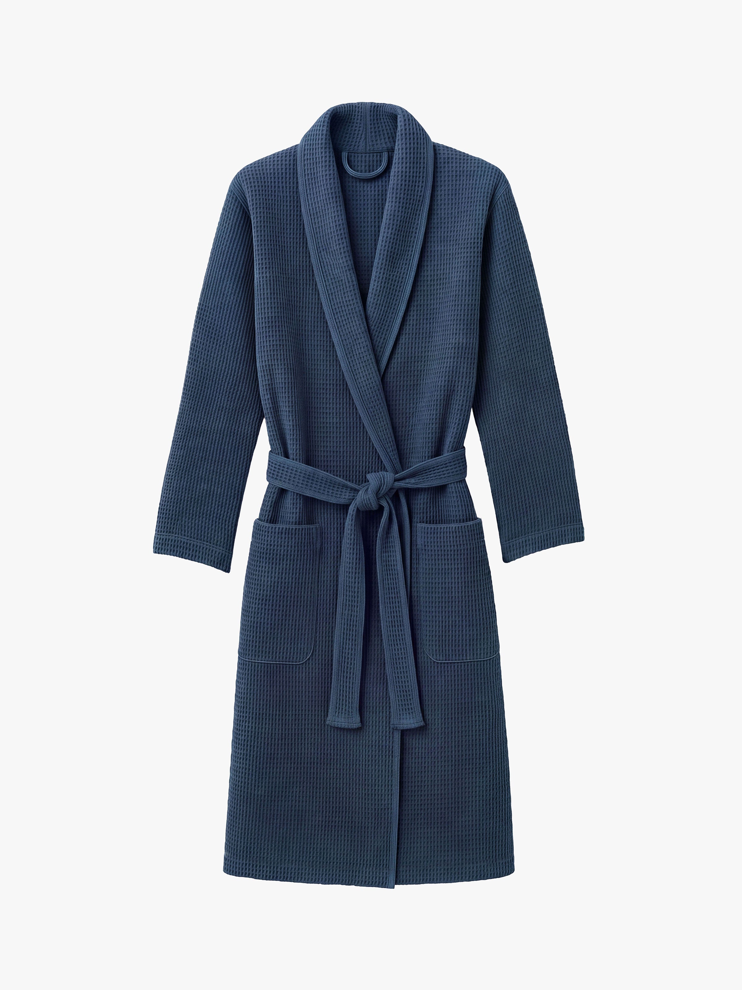 Spa Indigo Waffle Bathrobe