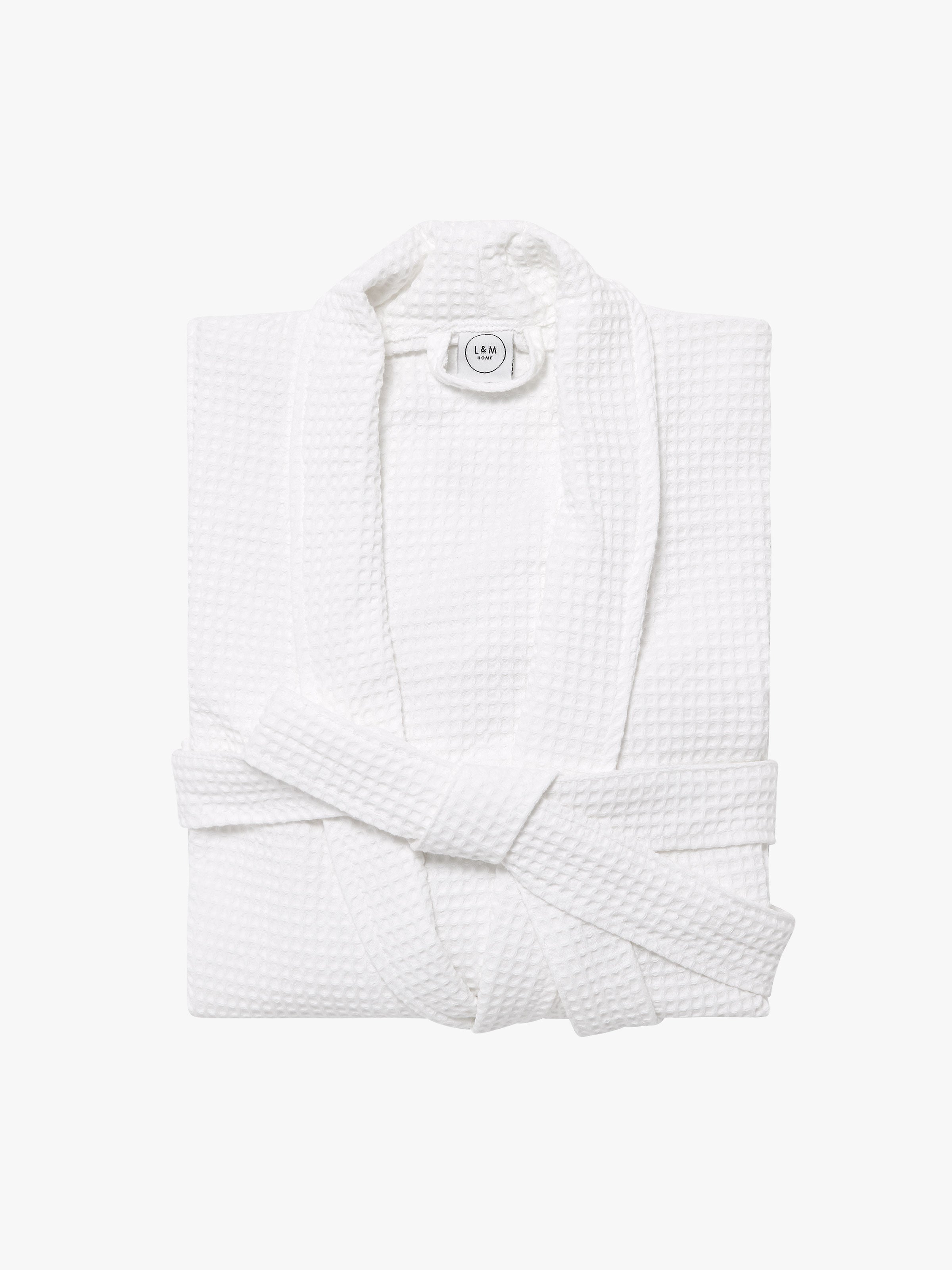 Spa White Waffle Bathrobe