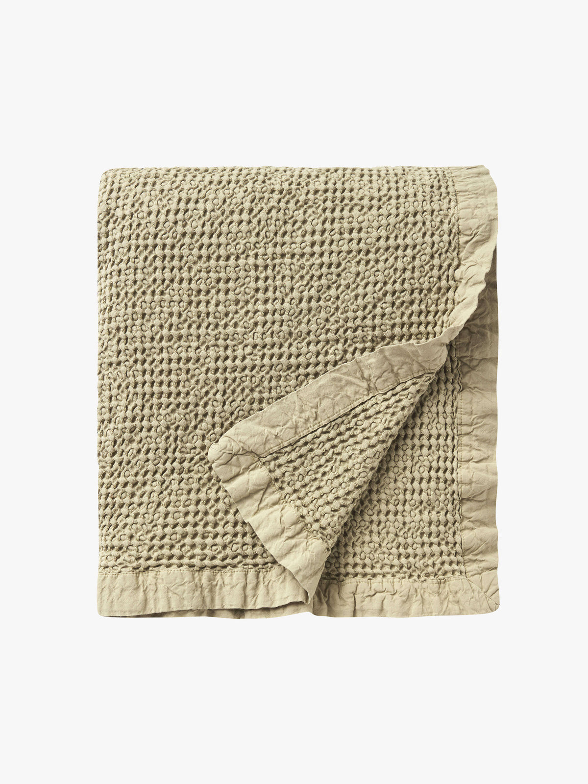 Lisbon Matcha Waffle Cotton Blanket