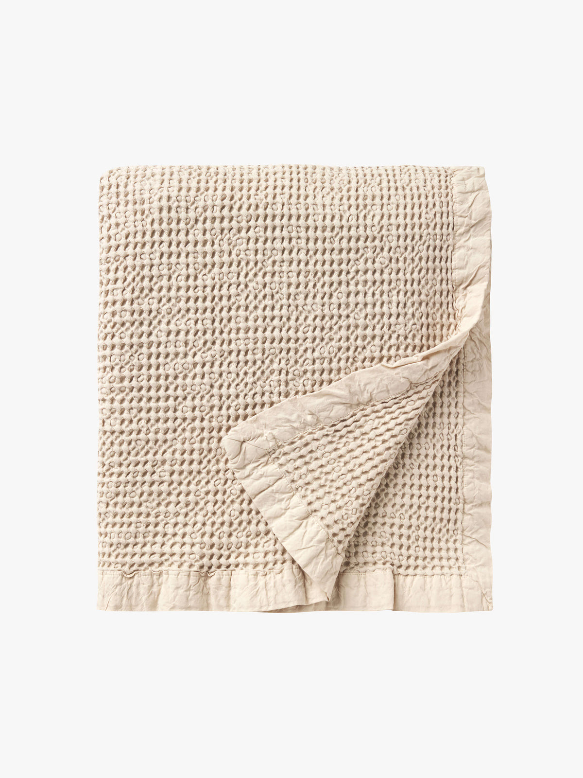 Lisbon Raffia Waffle Cotton Blanket
