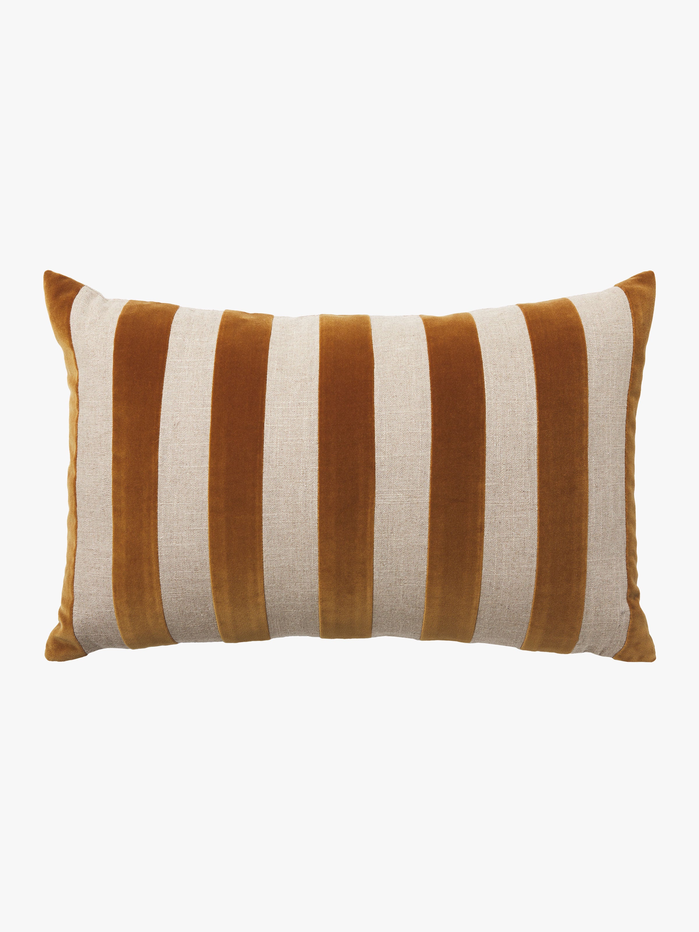 Etro Toffee Stripe Velvet Cushion