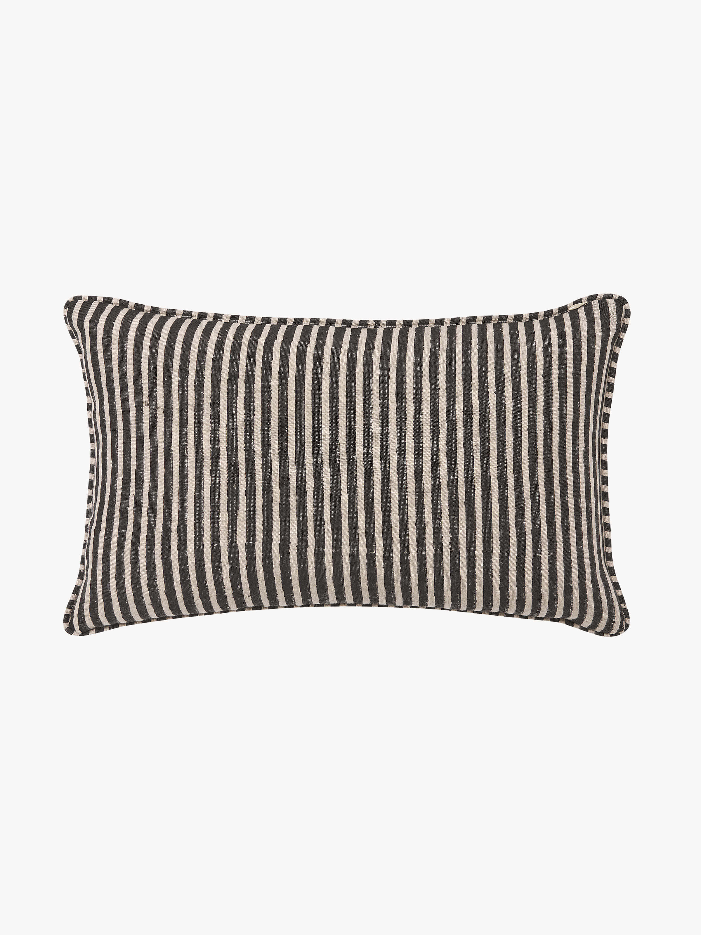 Gia Black Reversible Linen Cushion