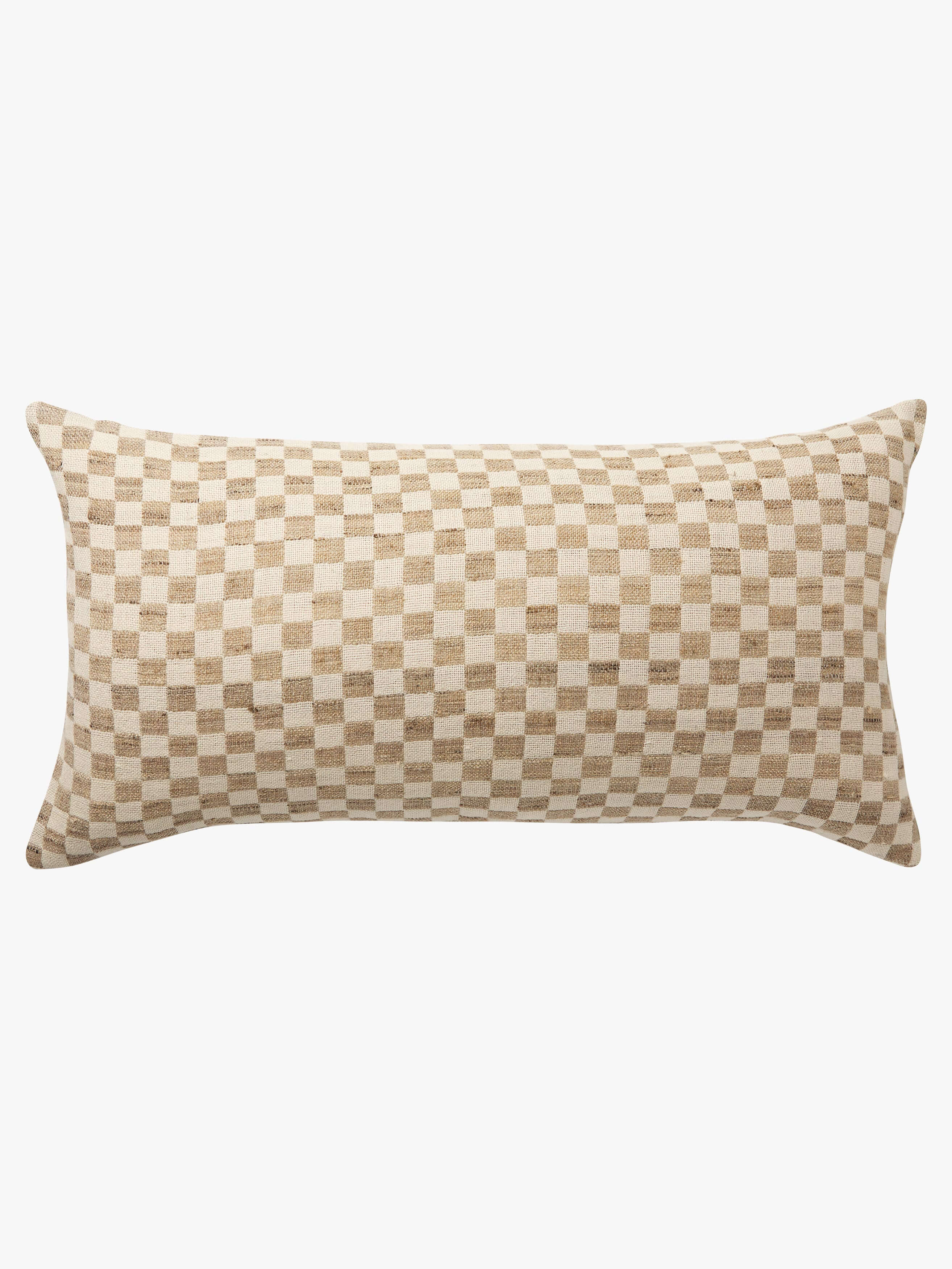 Matteo Chalk Wool & Silk Lumbar Cushion