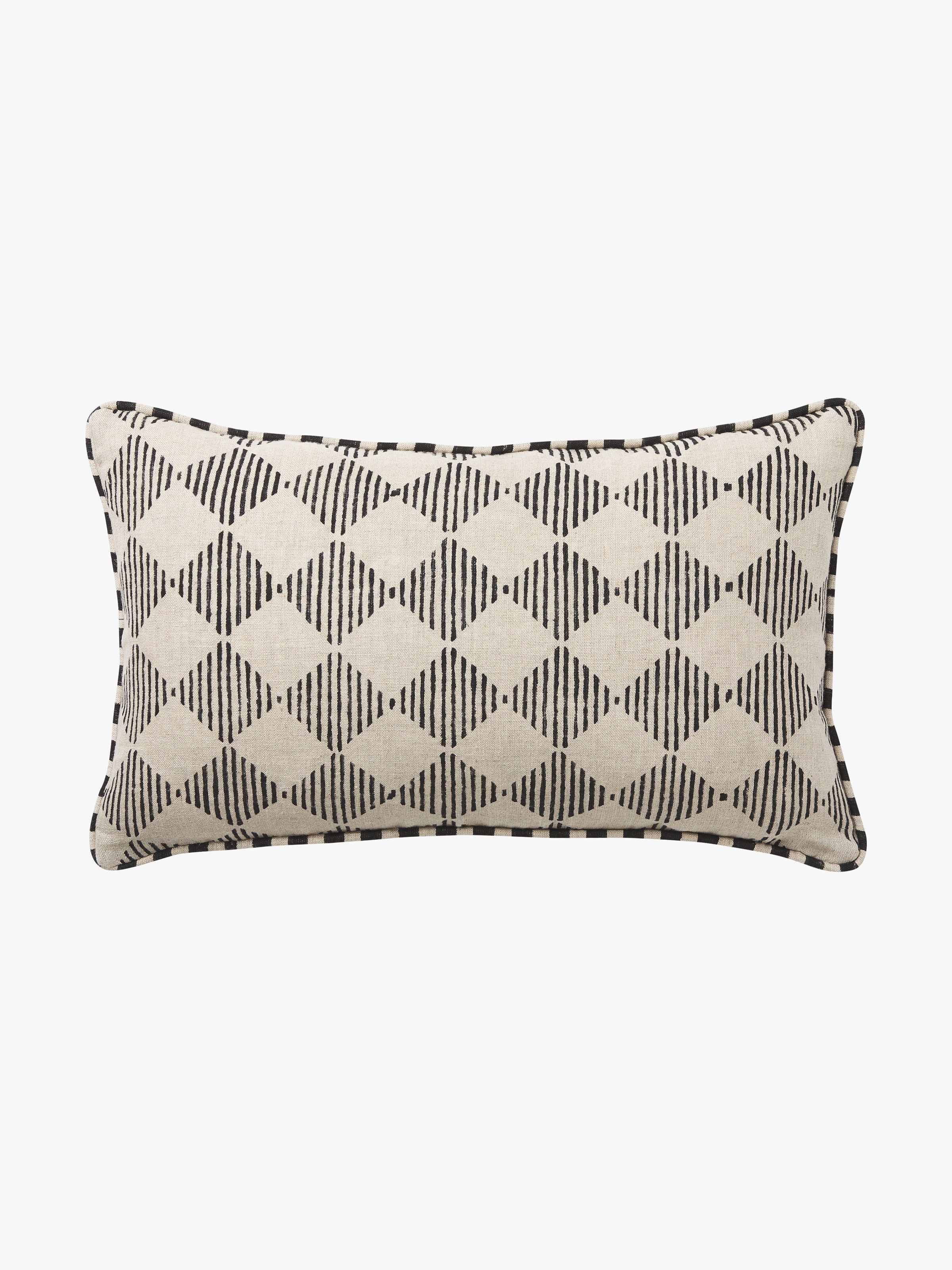 Quinn Black Reversible Linen Cushion