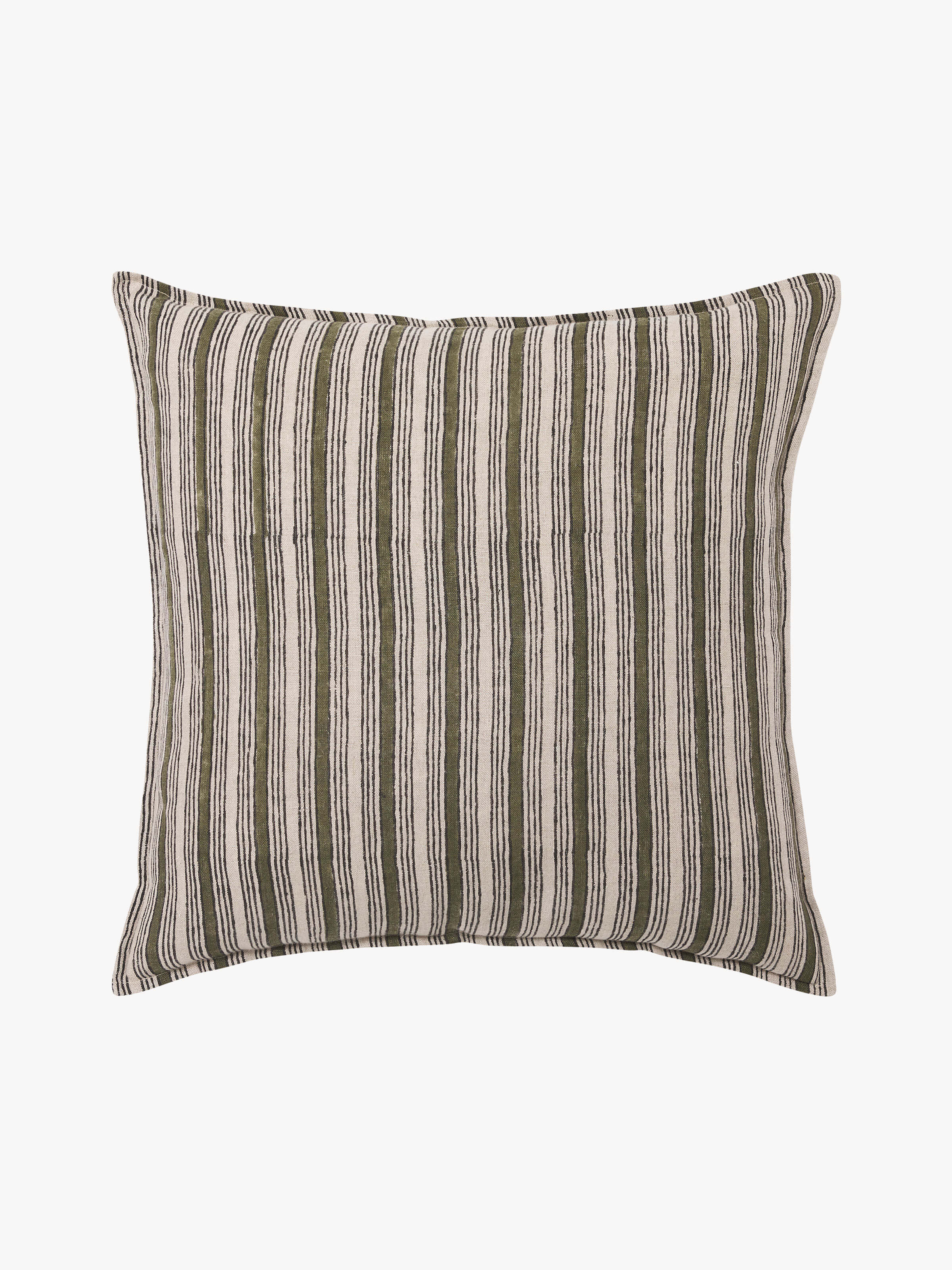 Rome Olive Pure Linen Cushion