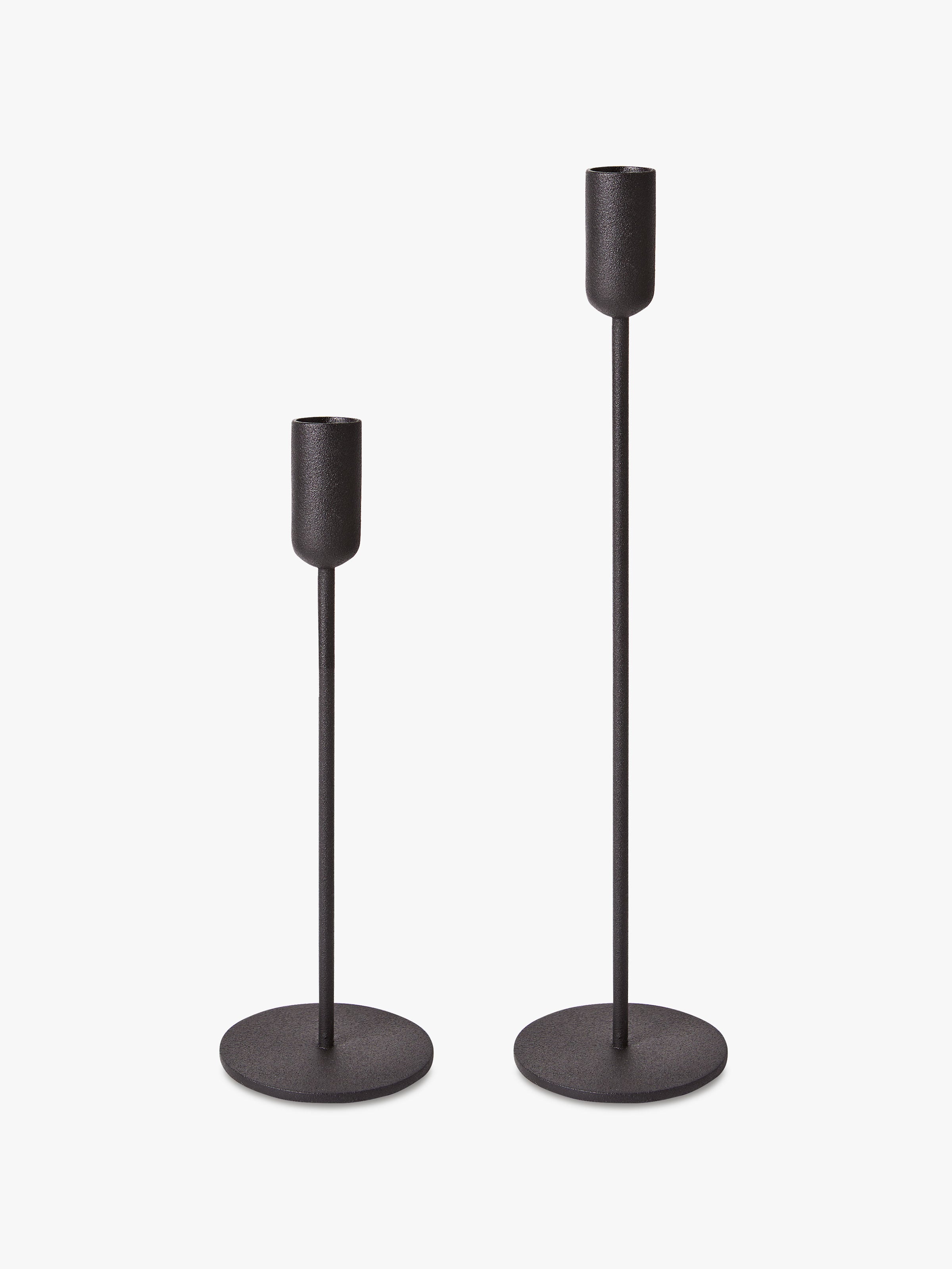 Mona Black Candle Holder Set
