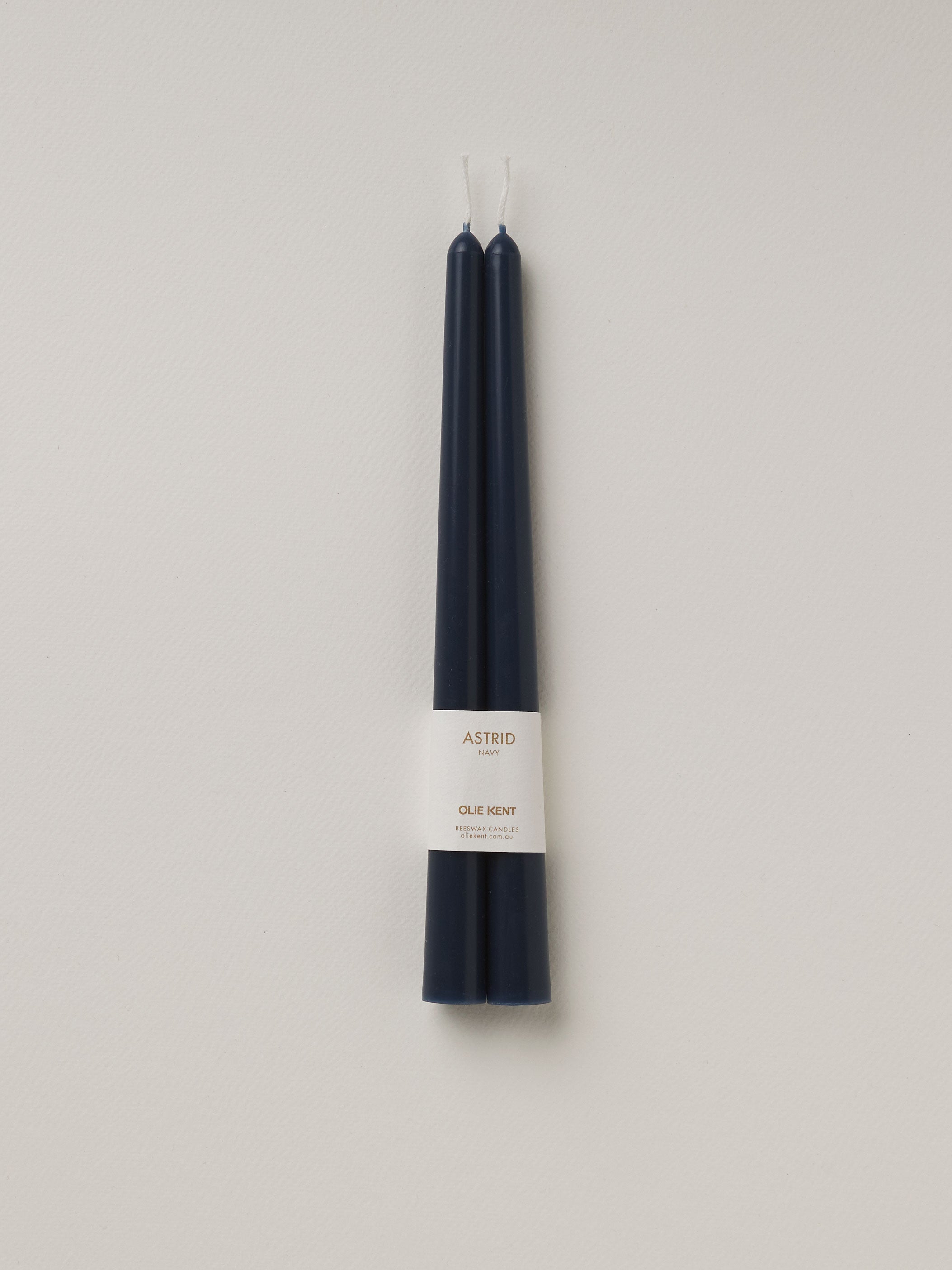 Navy 100% Australian Beeswax Candle Pair