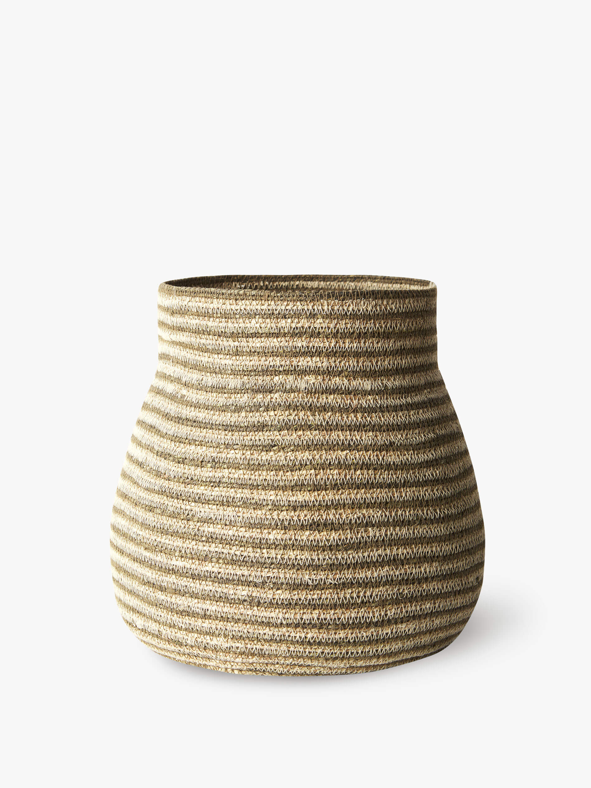 Sabine Khaki Medium Woven Basket