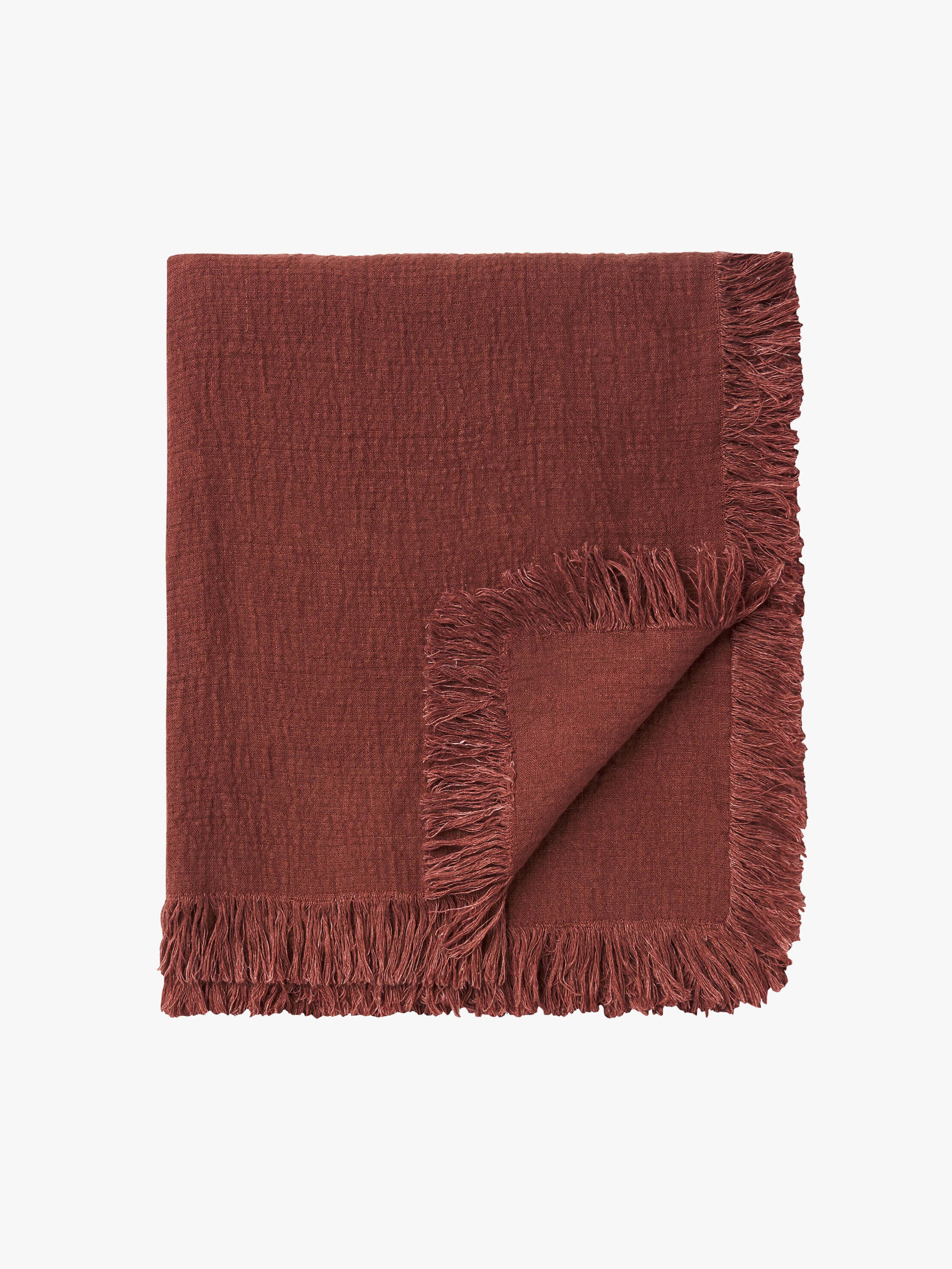 Ava Maple Pure Linen Throw