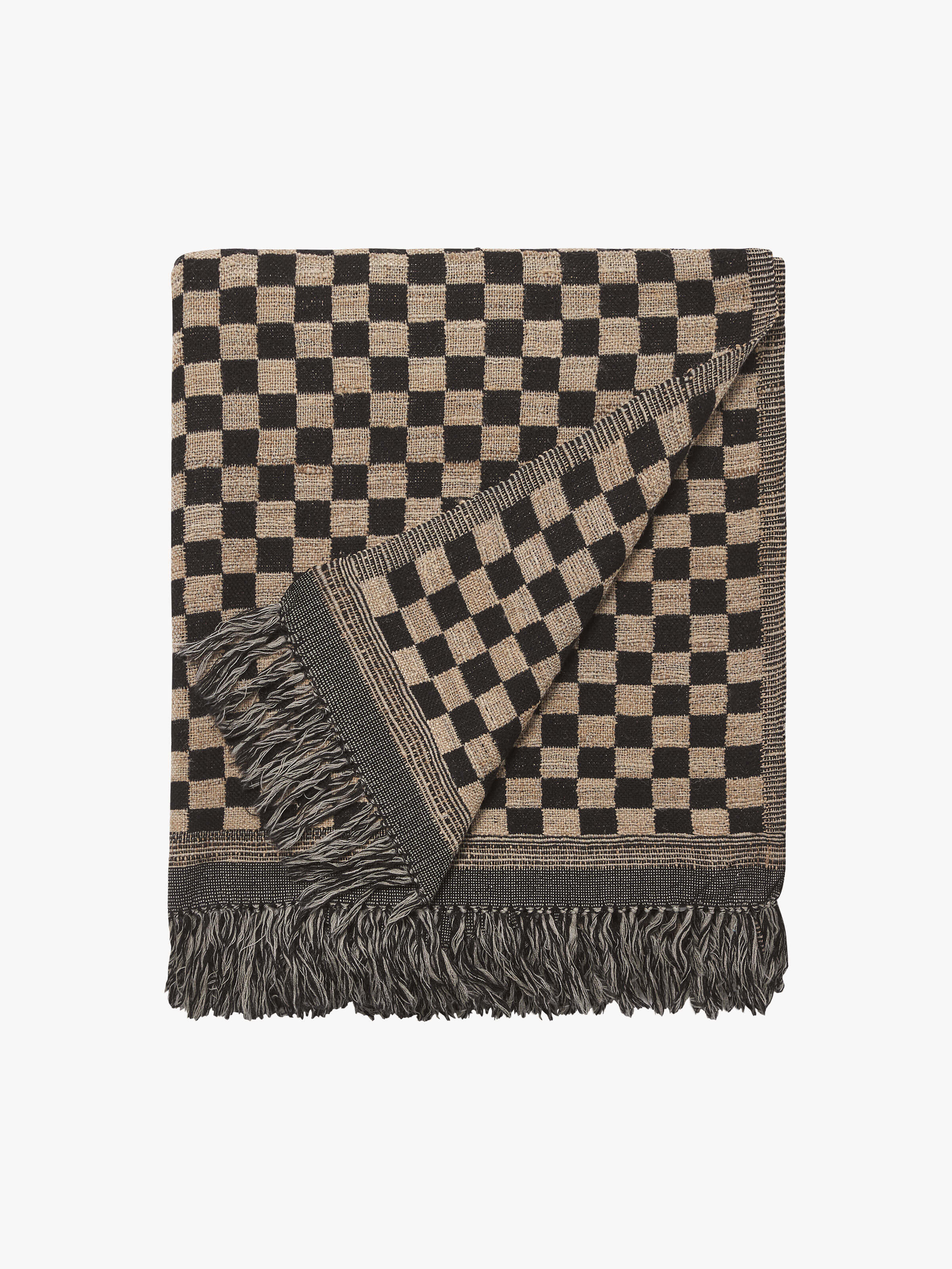 Matteo Black Wool & Silk Throw