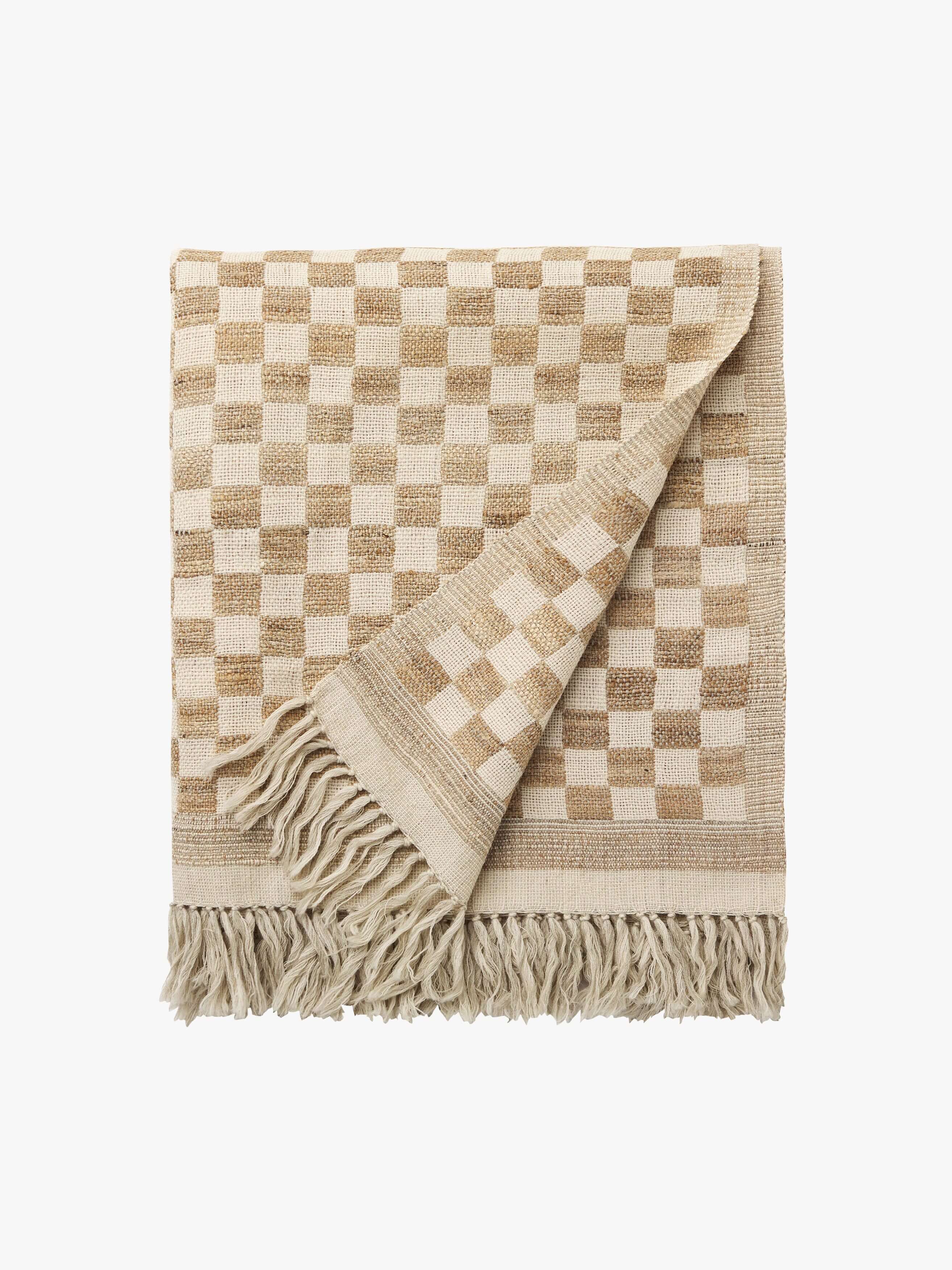Matteo Chalk Wool & Silk Throw