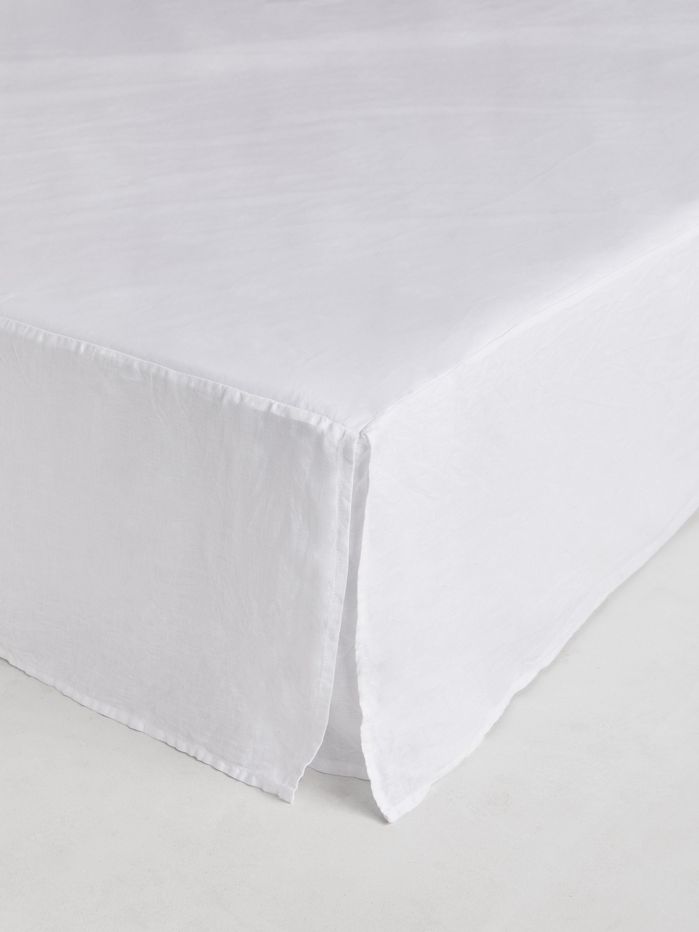 Mondo White Organic French Linen Valance
