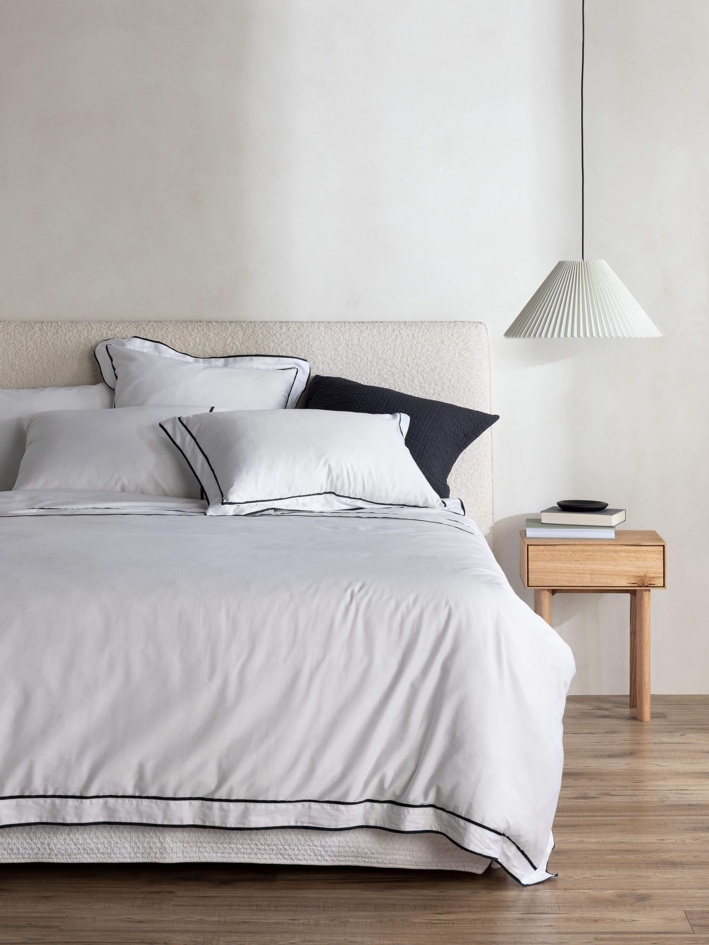 Grosgrain Black Egyptian Cotton Duvet Cover Set
