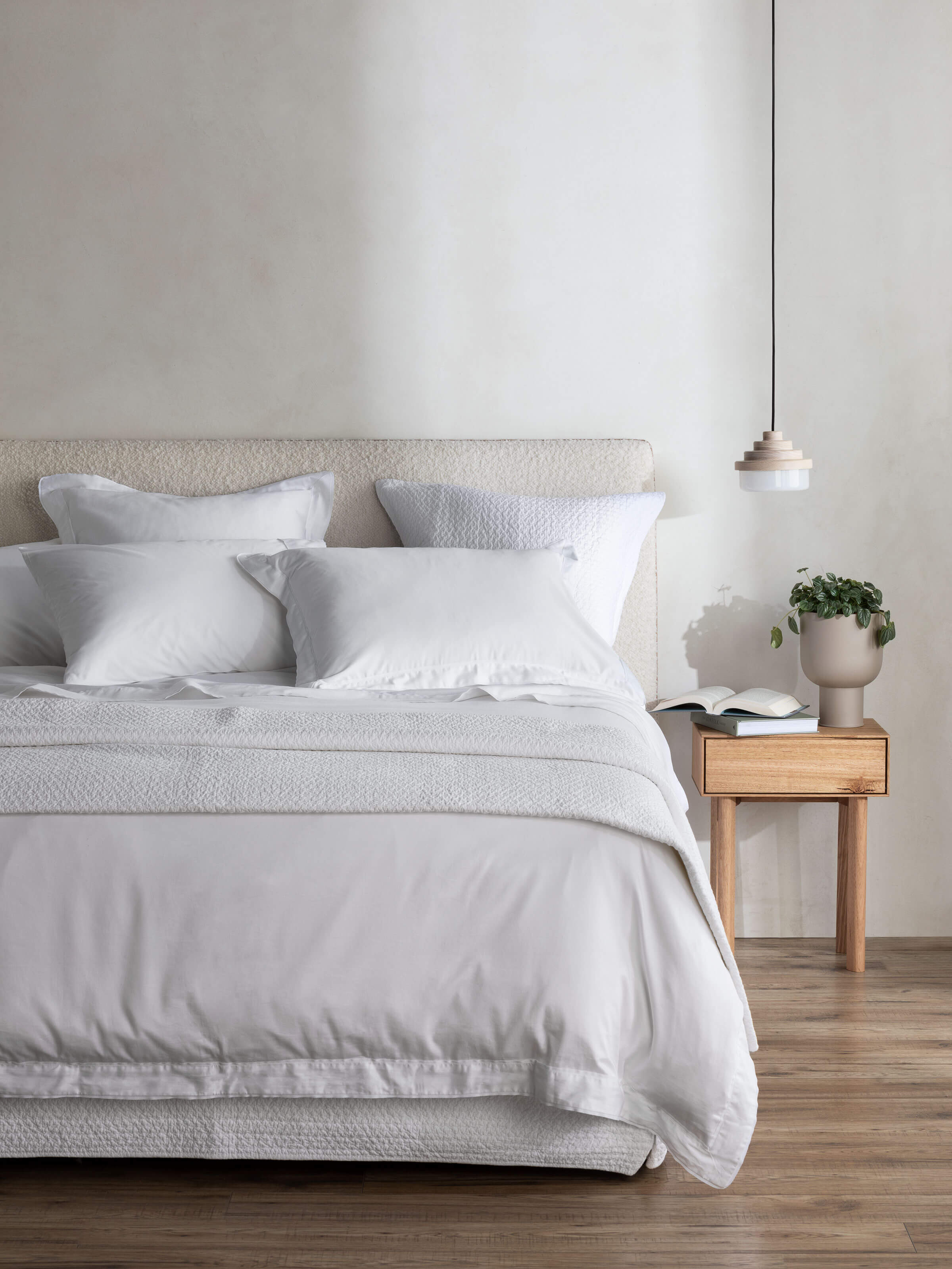 Grosgrain White Egyptian Cotton Duvet Cover Set