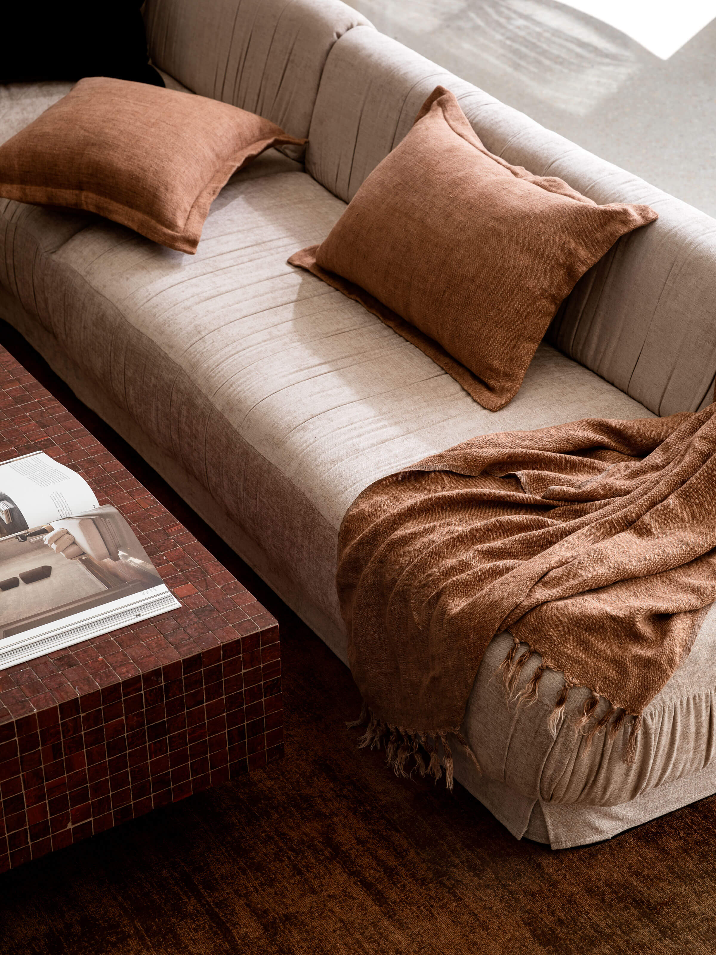 Burton Cafe Tailored Heavy Linen Rectangle Cushion