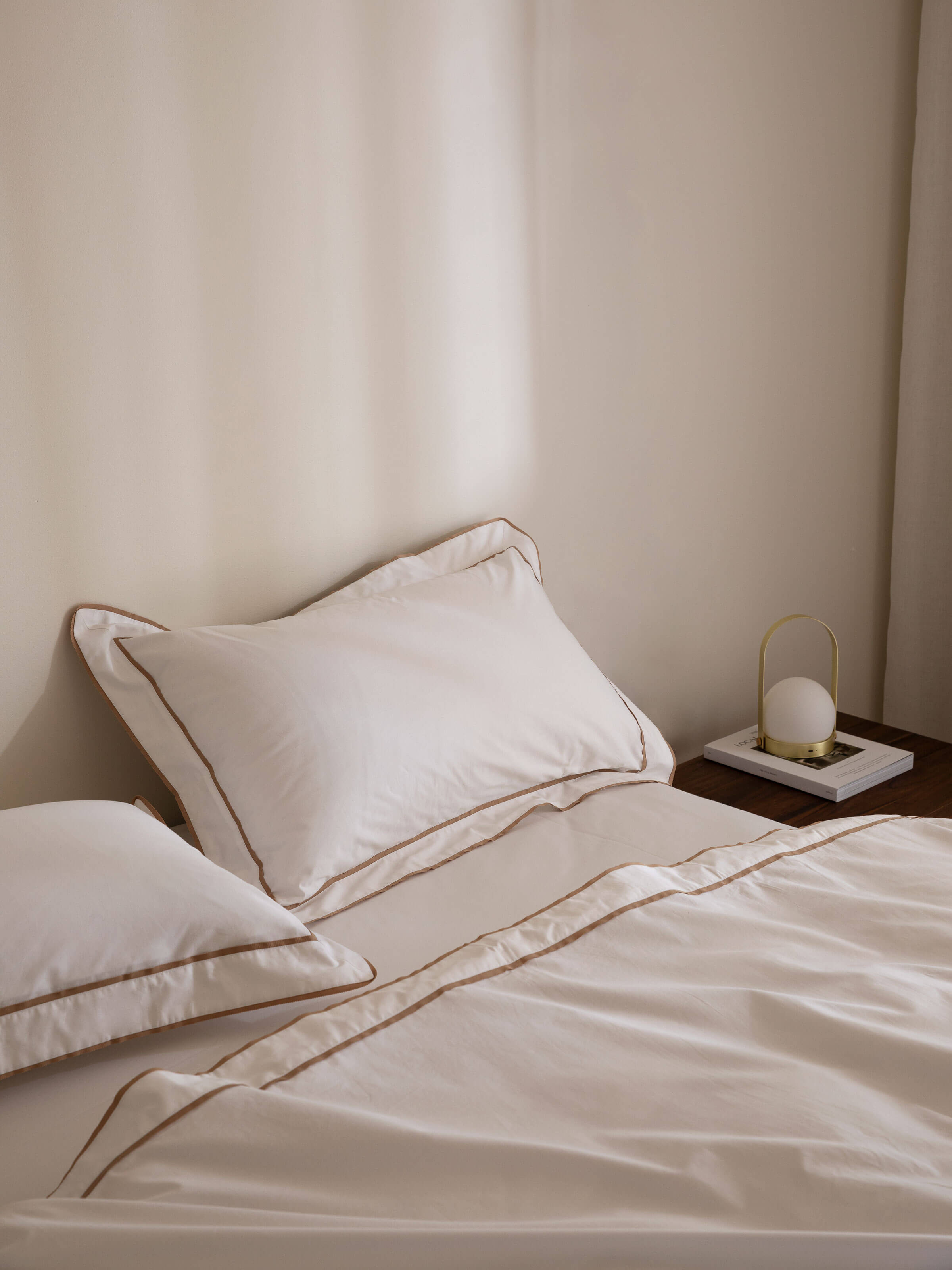 Grosgrain Caramel Egyptian Cotton Duvet Cover Set
