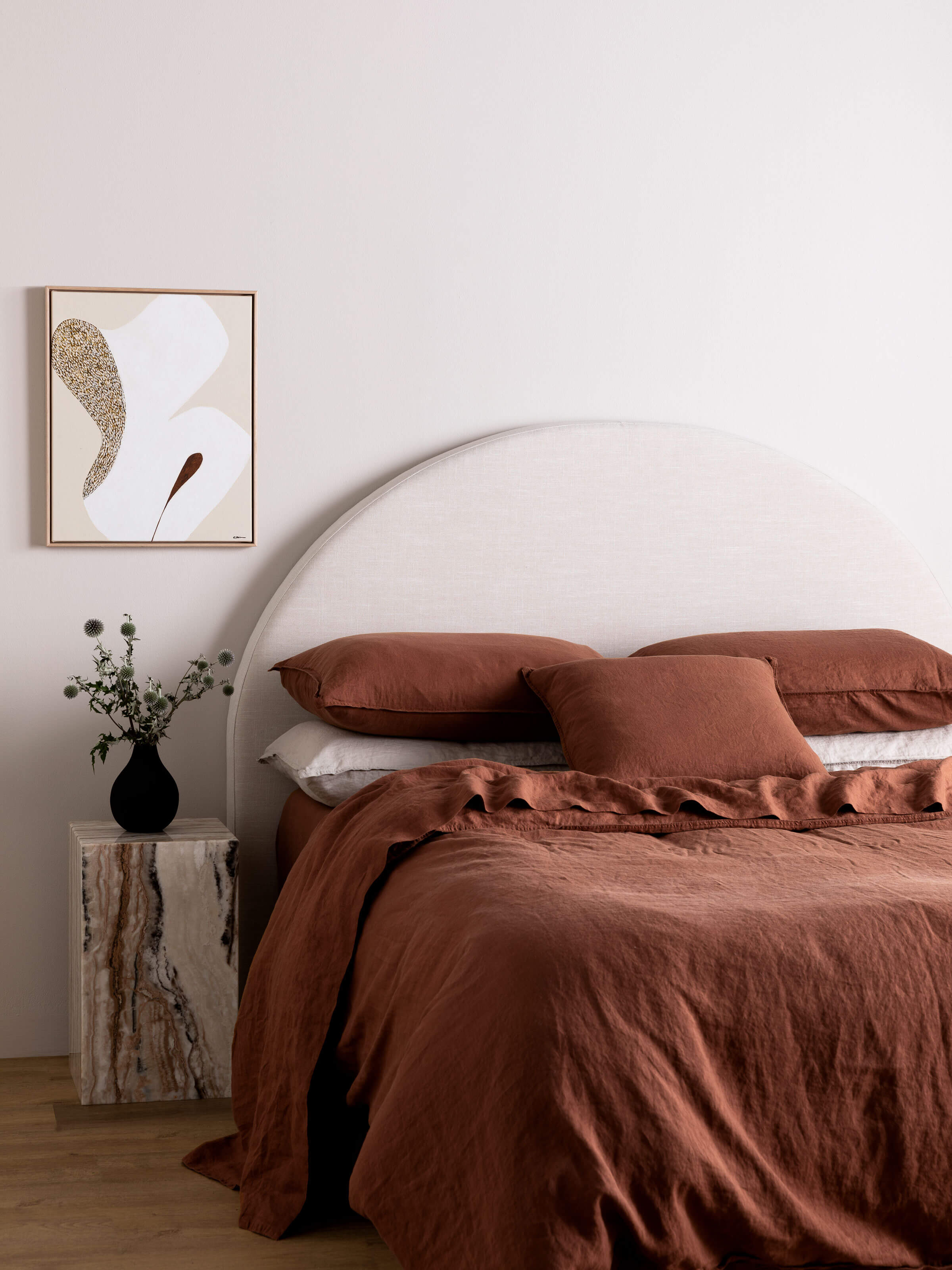 Mondo Cinnamon Organic French Linen Pillowcases