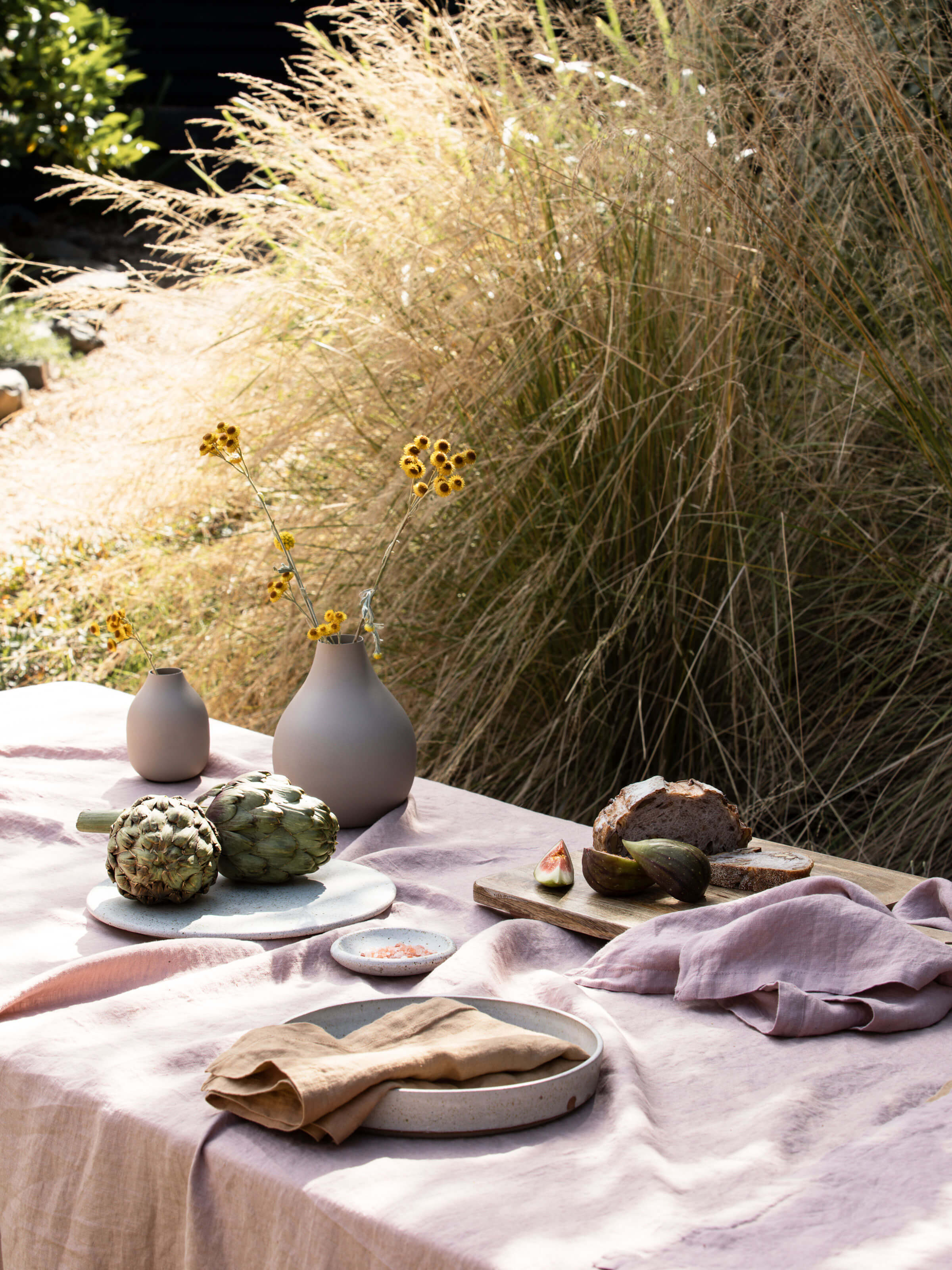 Moss Toffee French Linen Napkin Set