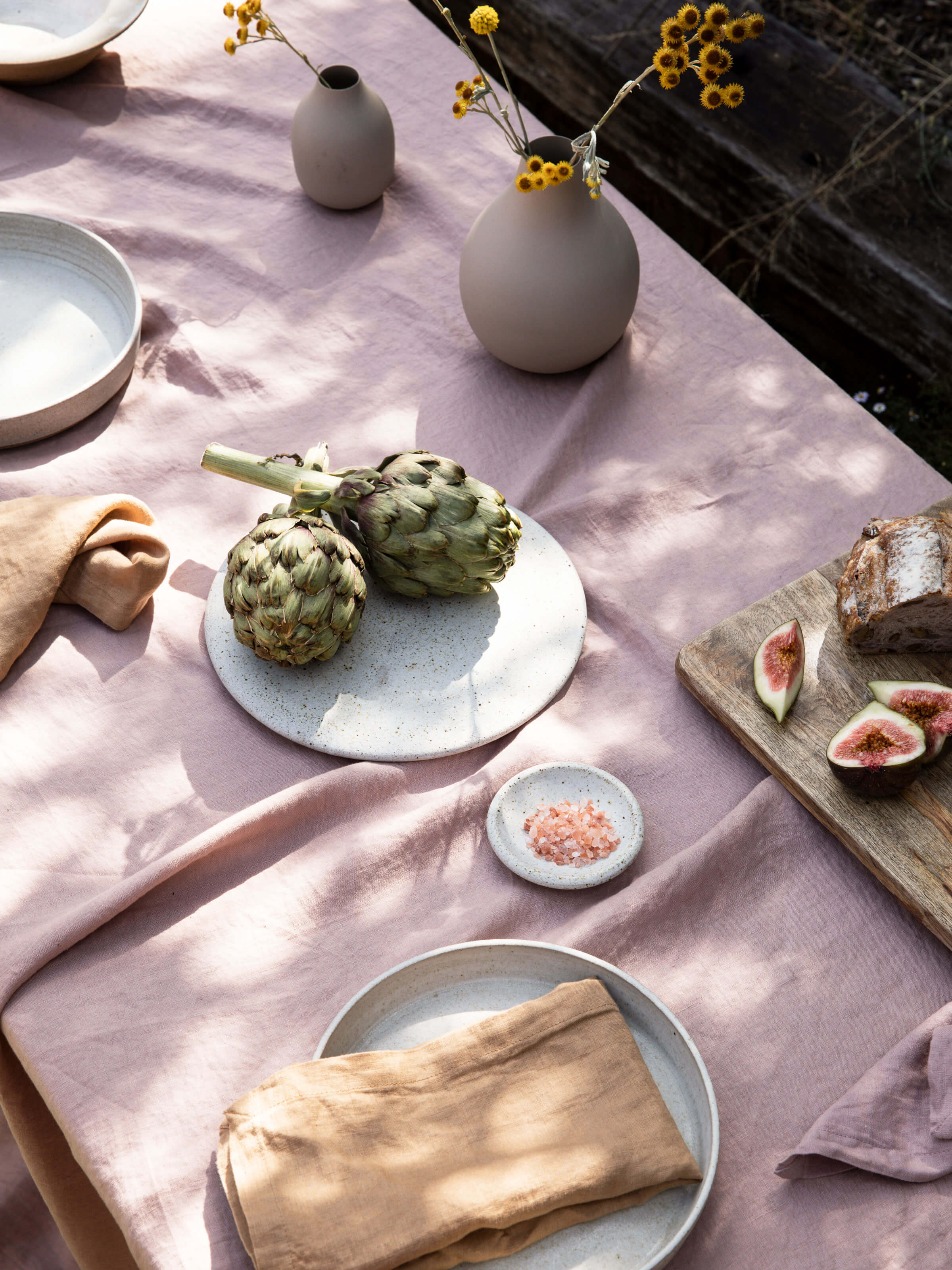 Moss Toffee French Linen Napkin Set