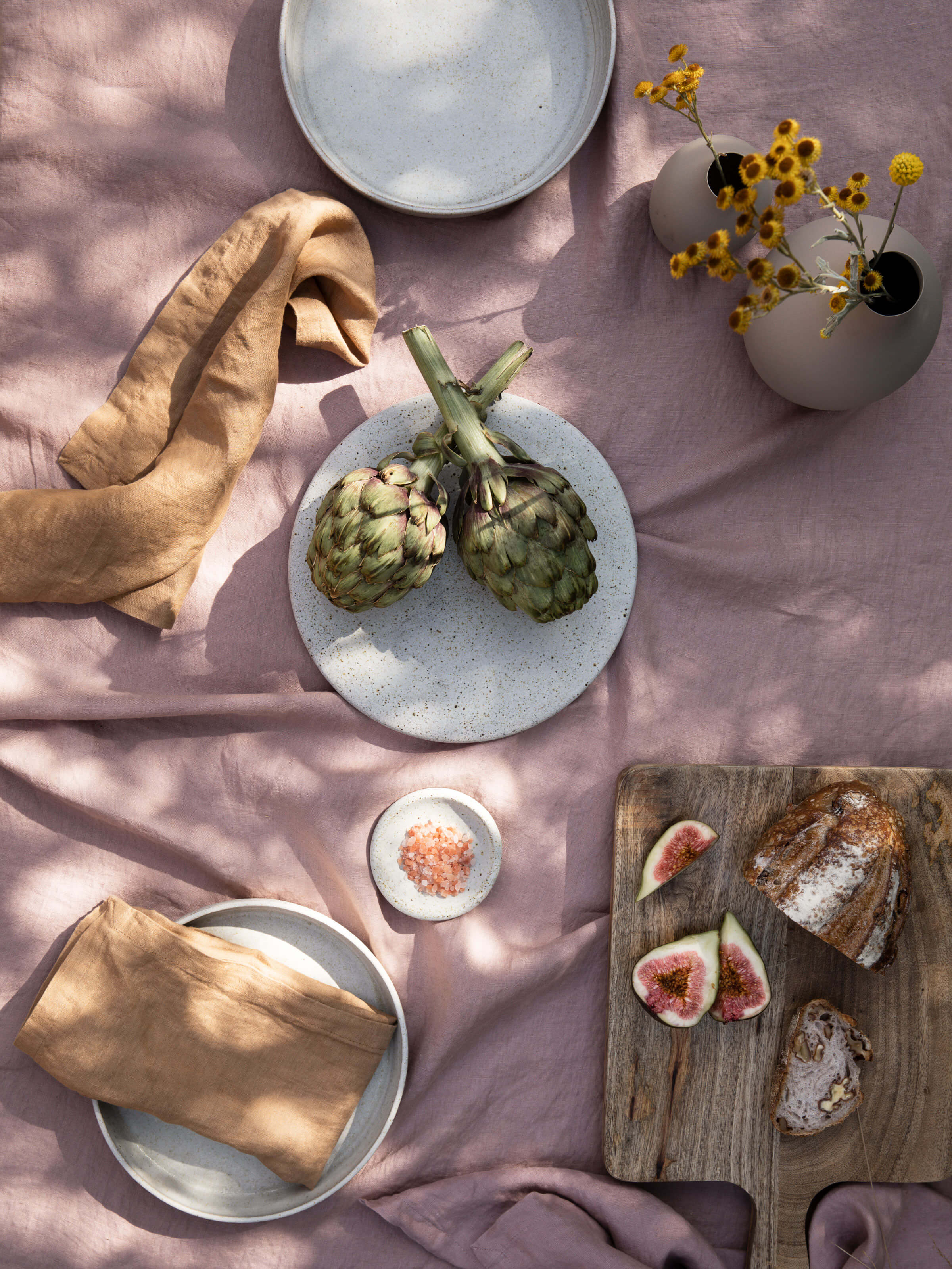 Moss Toffee French Linen Napkin Set